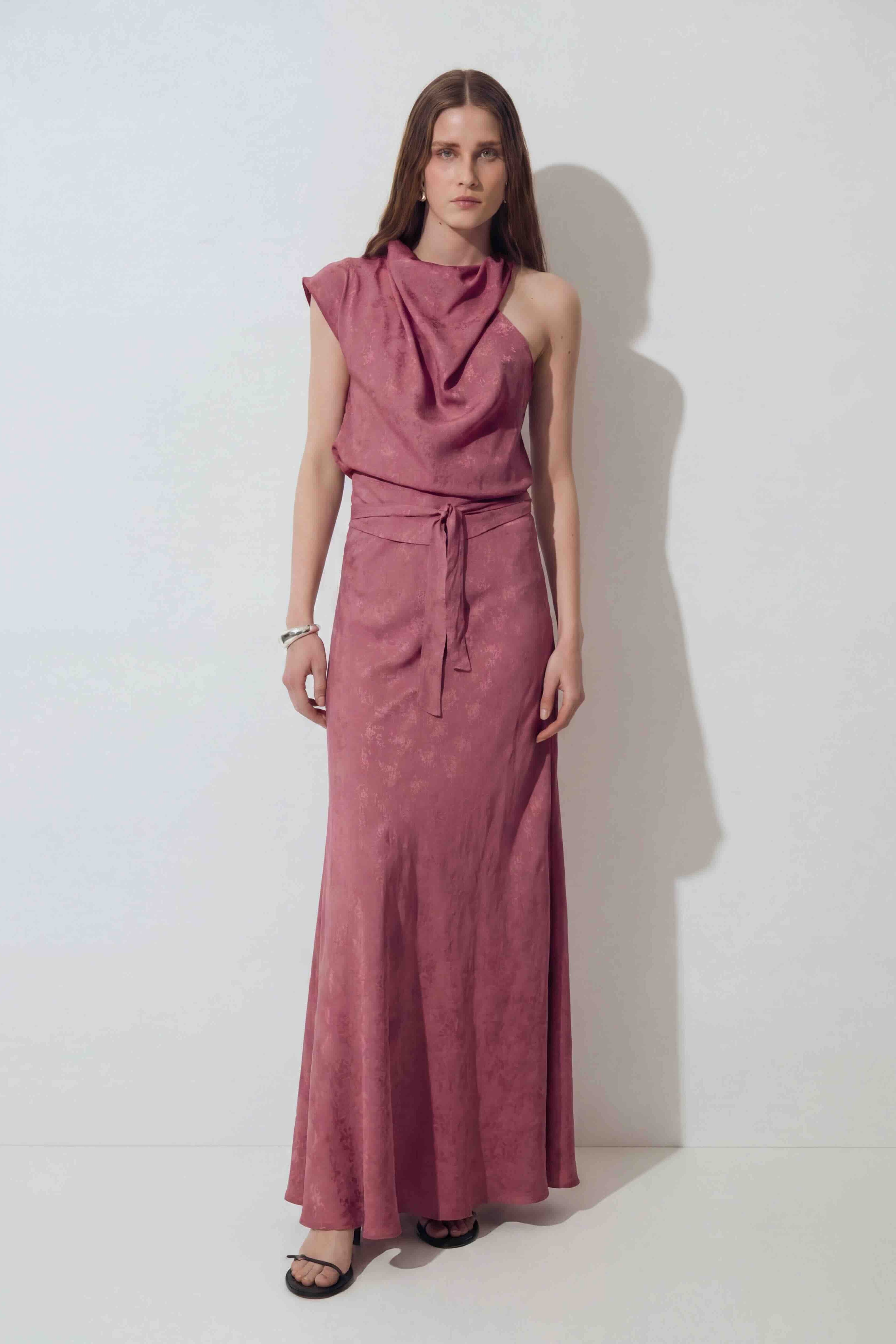 Nova Skirt, Raspberry Jacquard