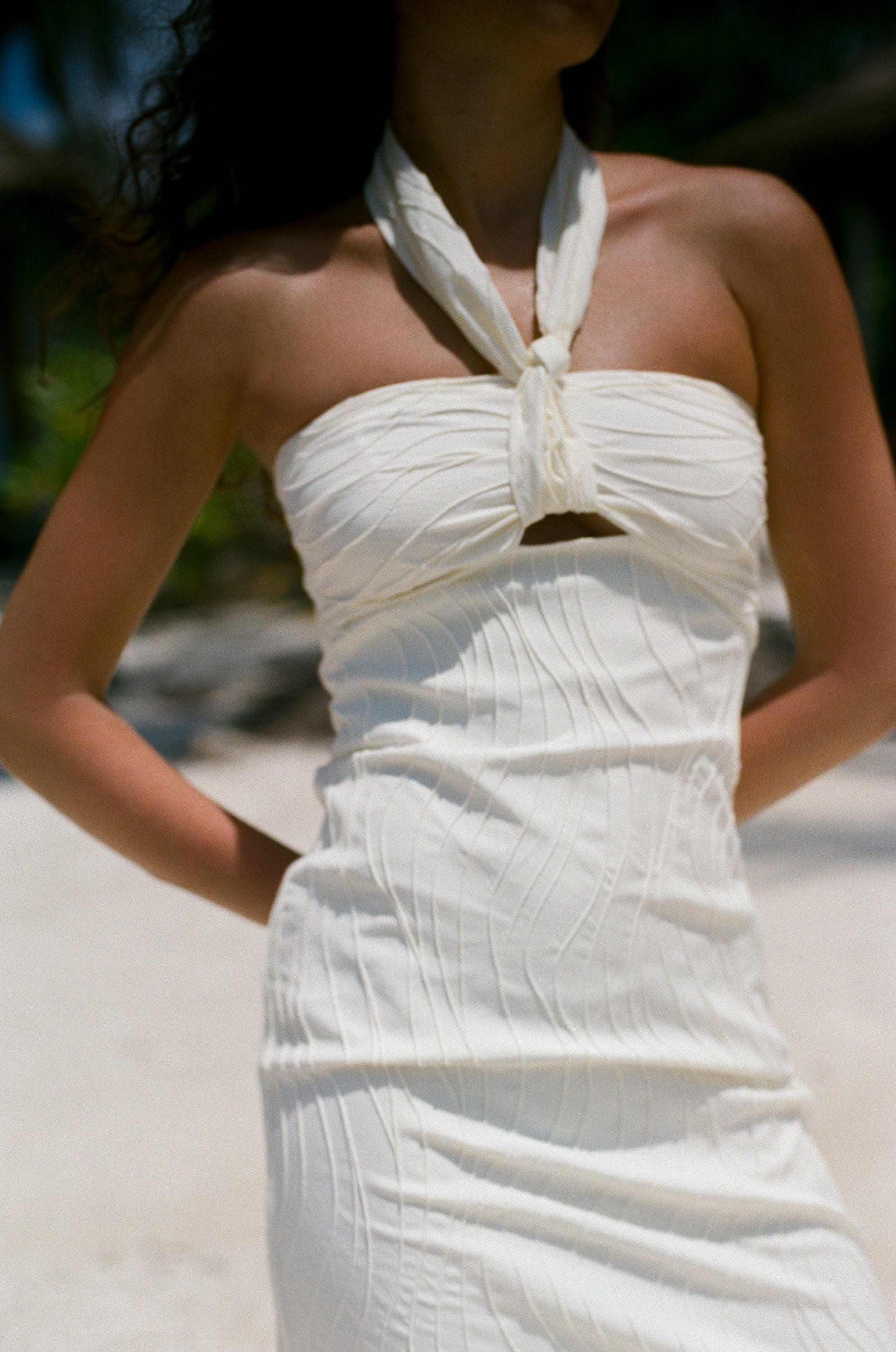 Astra Dress, White Texture
