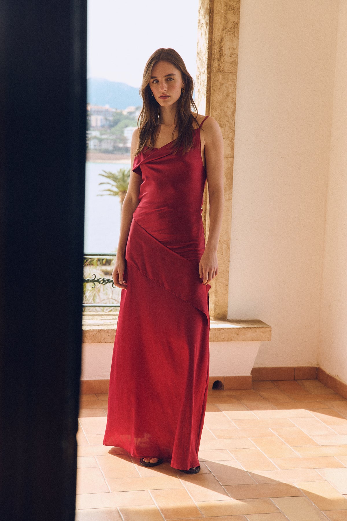 Muse Dress, Red Silk