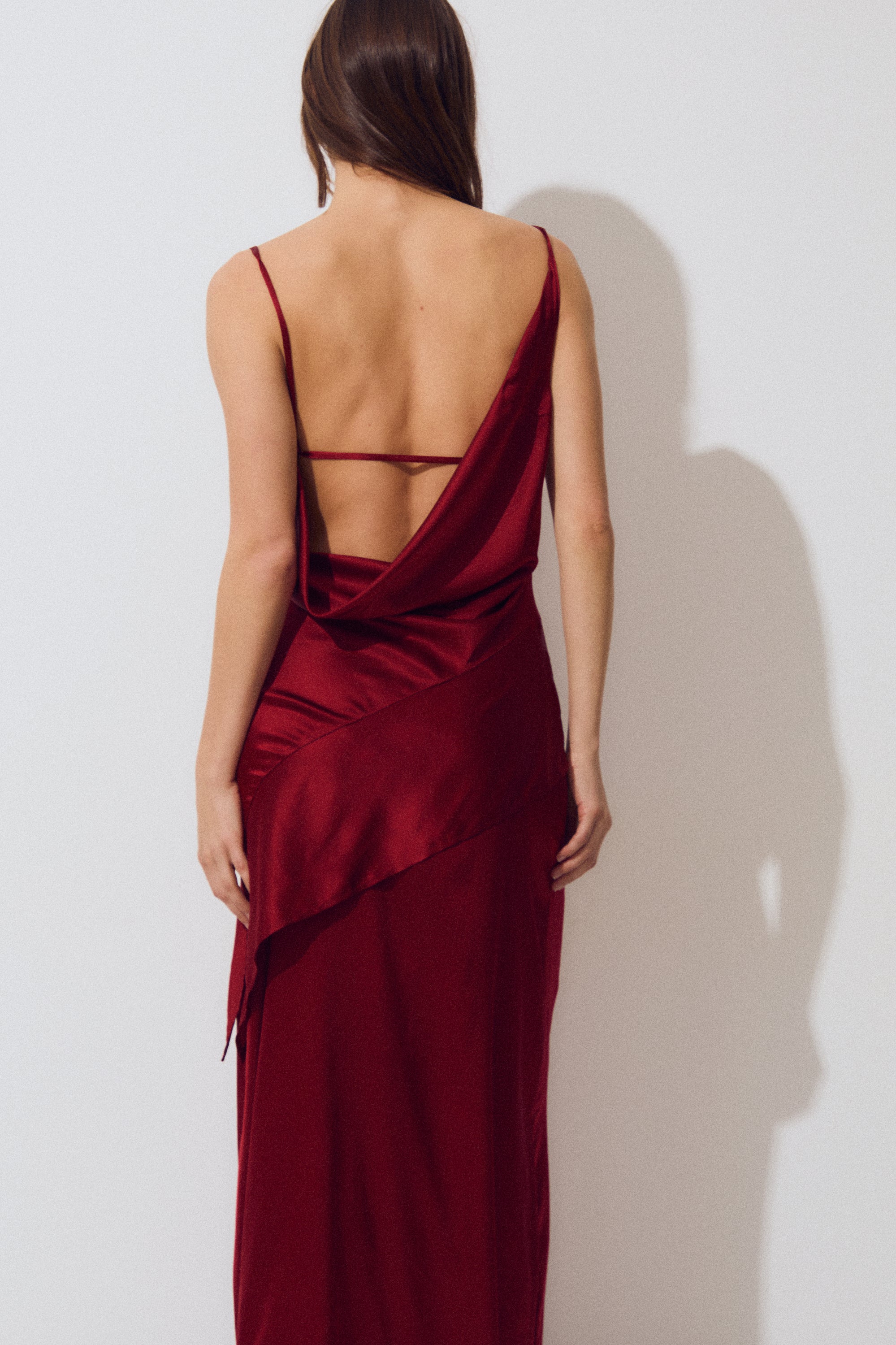 Muse Dress, Red Silk