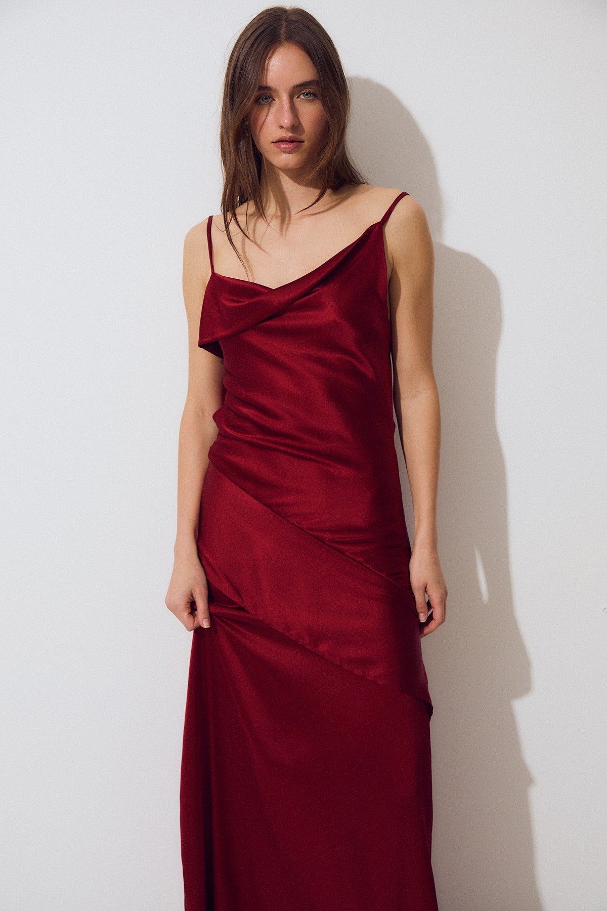 Muse Dress, Red Silk