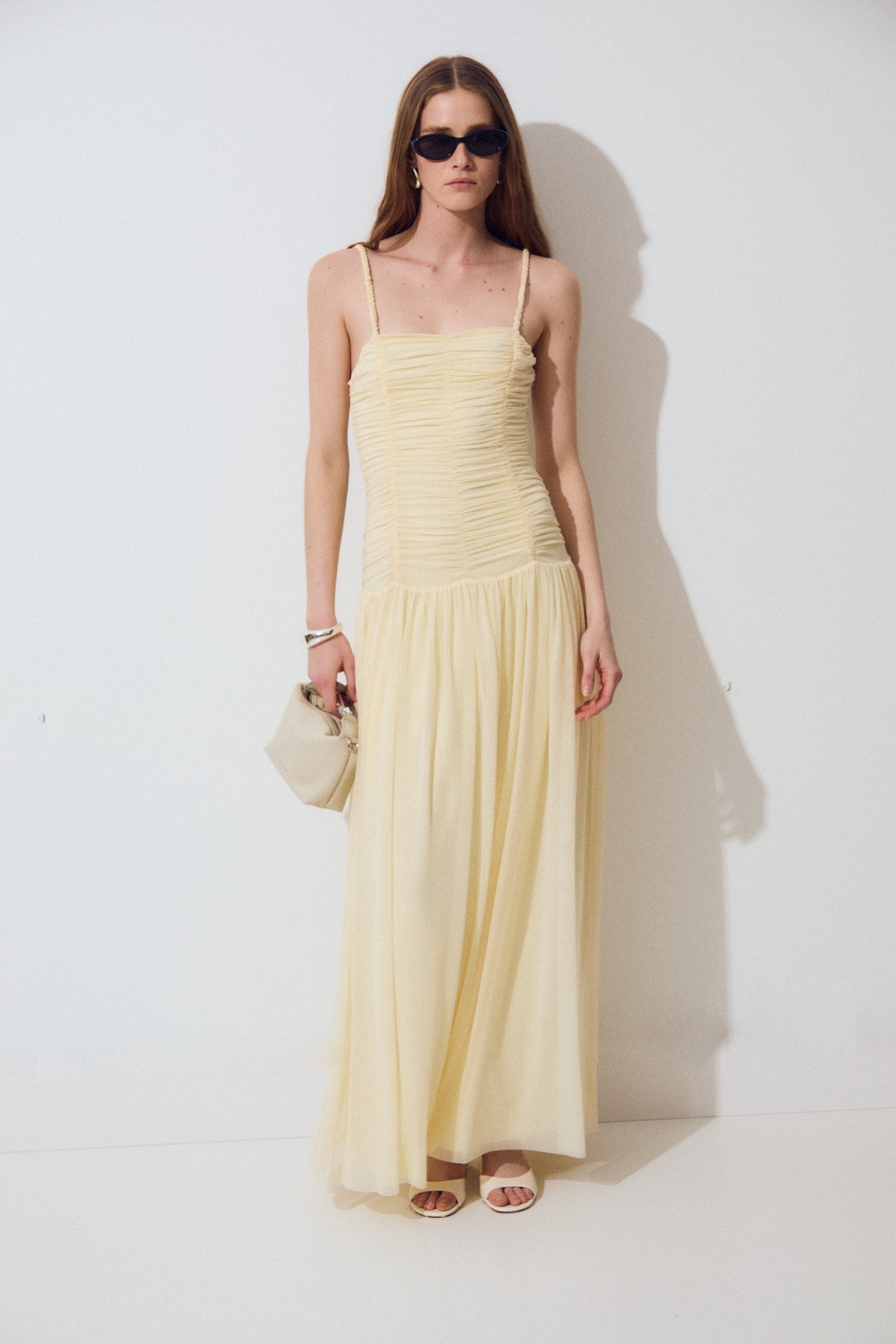 banana bridesmaid dresses FARM Rio Bananas Maxi Wrap Dress | Yellow | Size XXS
