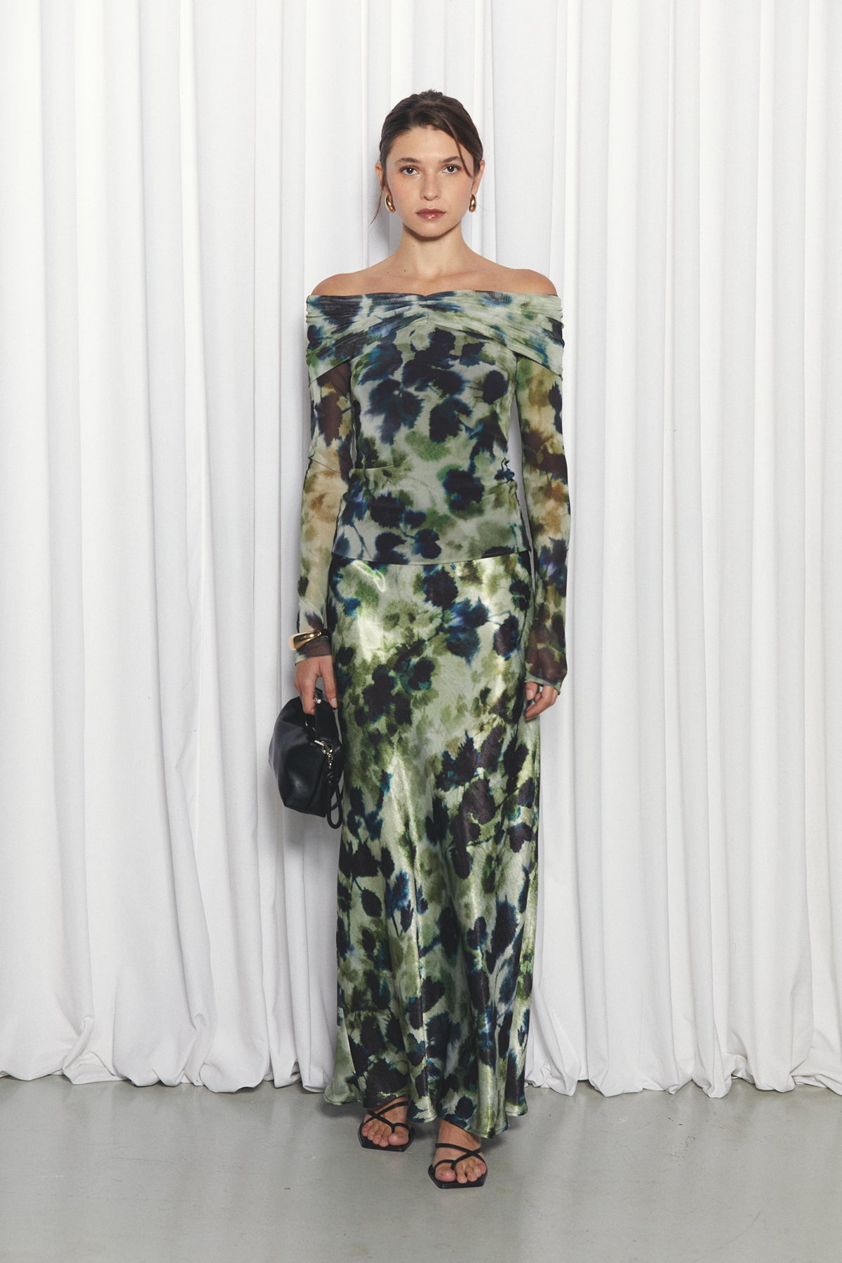 Nova Skirt, Olivine Print