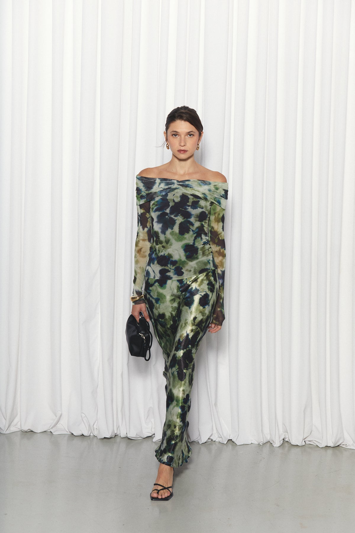 Cassie Top, Olivine Print