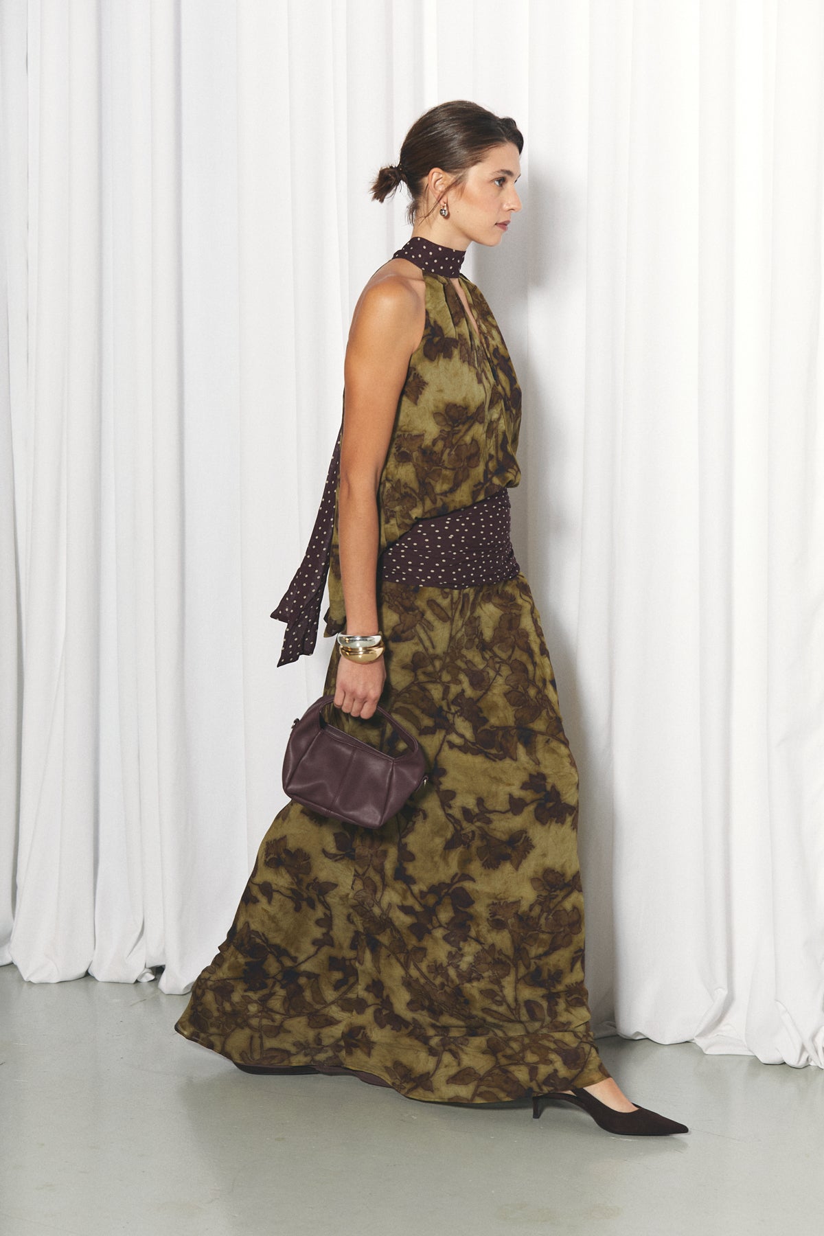 Elise Skirt, Botanic Dots Print