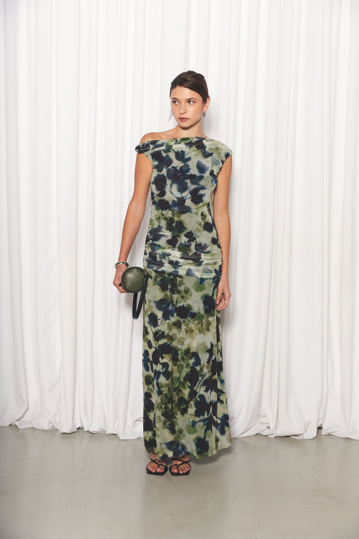 Dunia Dress, Olivine Print