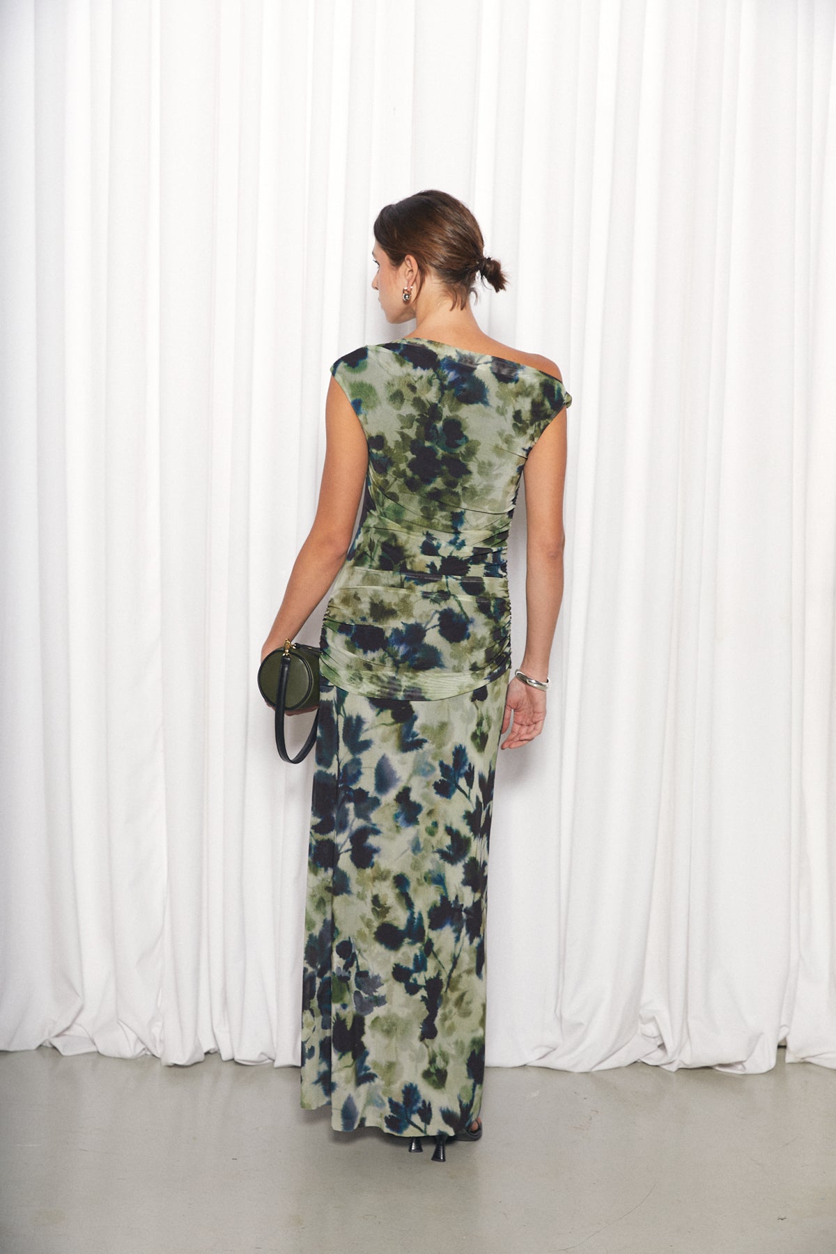Dunia Dress, Olivine Print