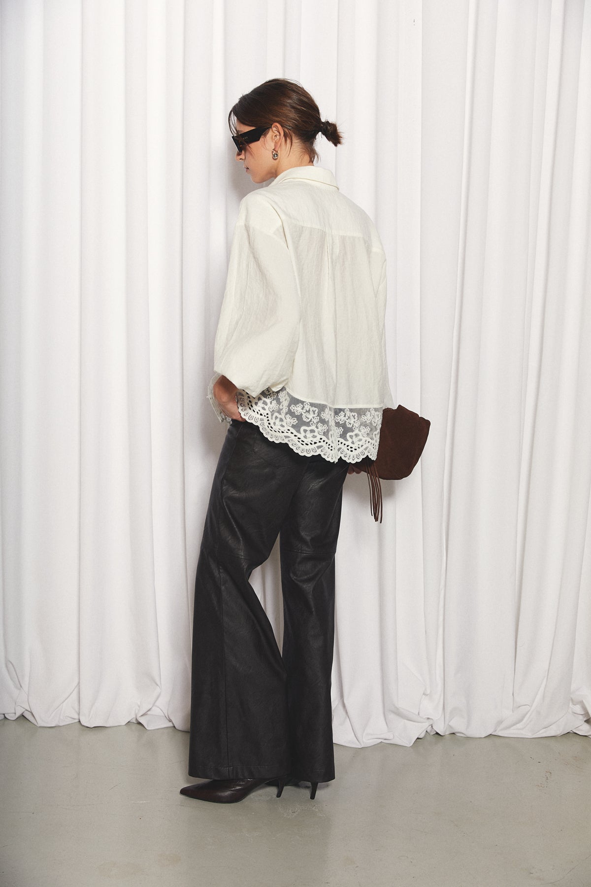 Abril Blouse, White Texture