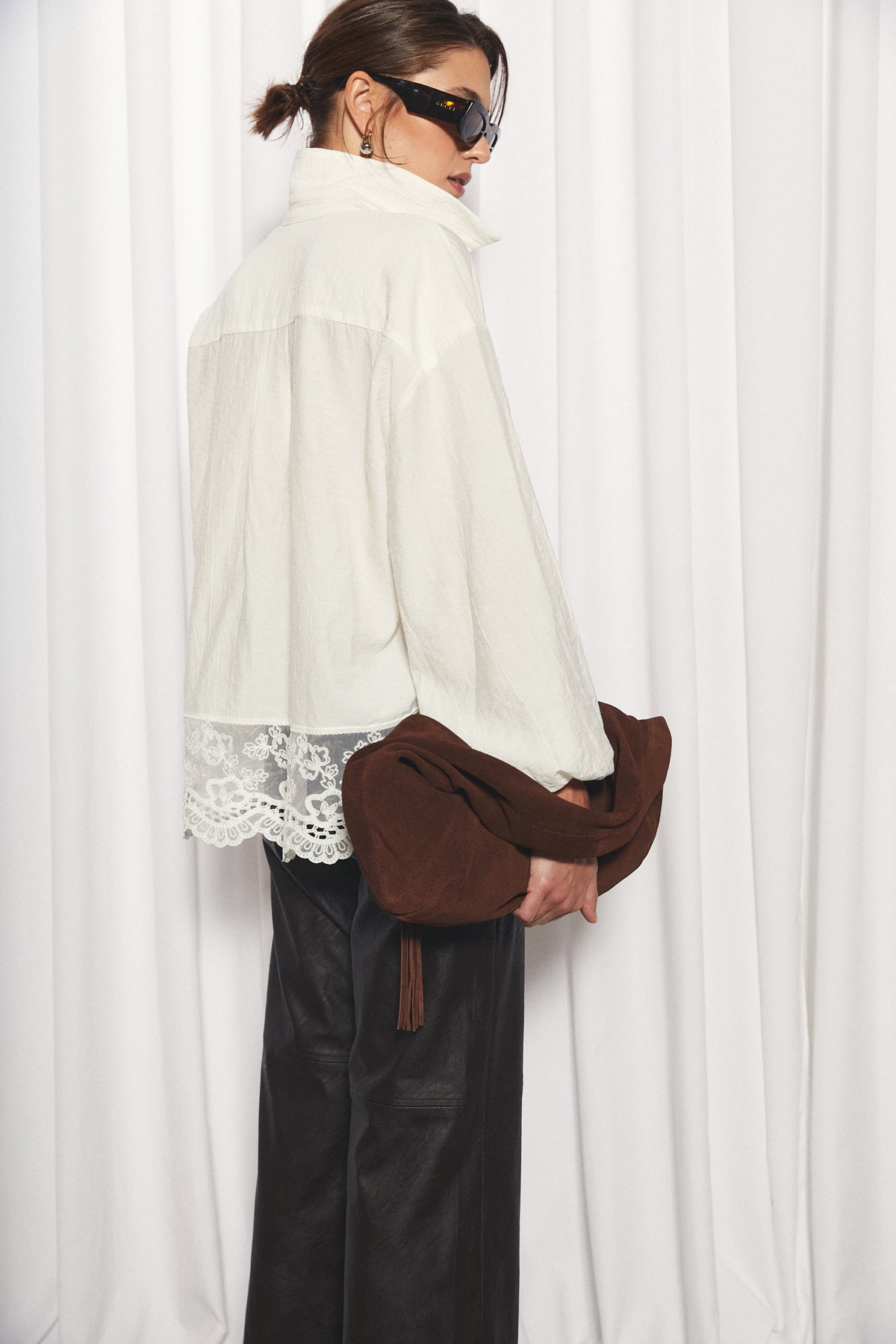 Abril Blouse, White Texture