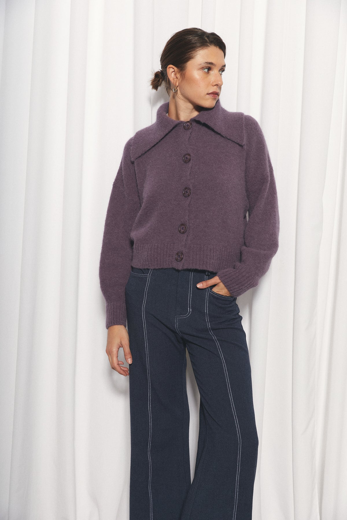 Aurora Cardigan, Lavender