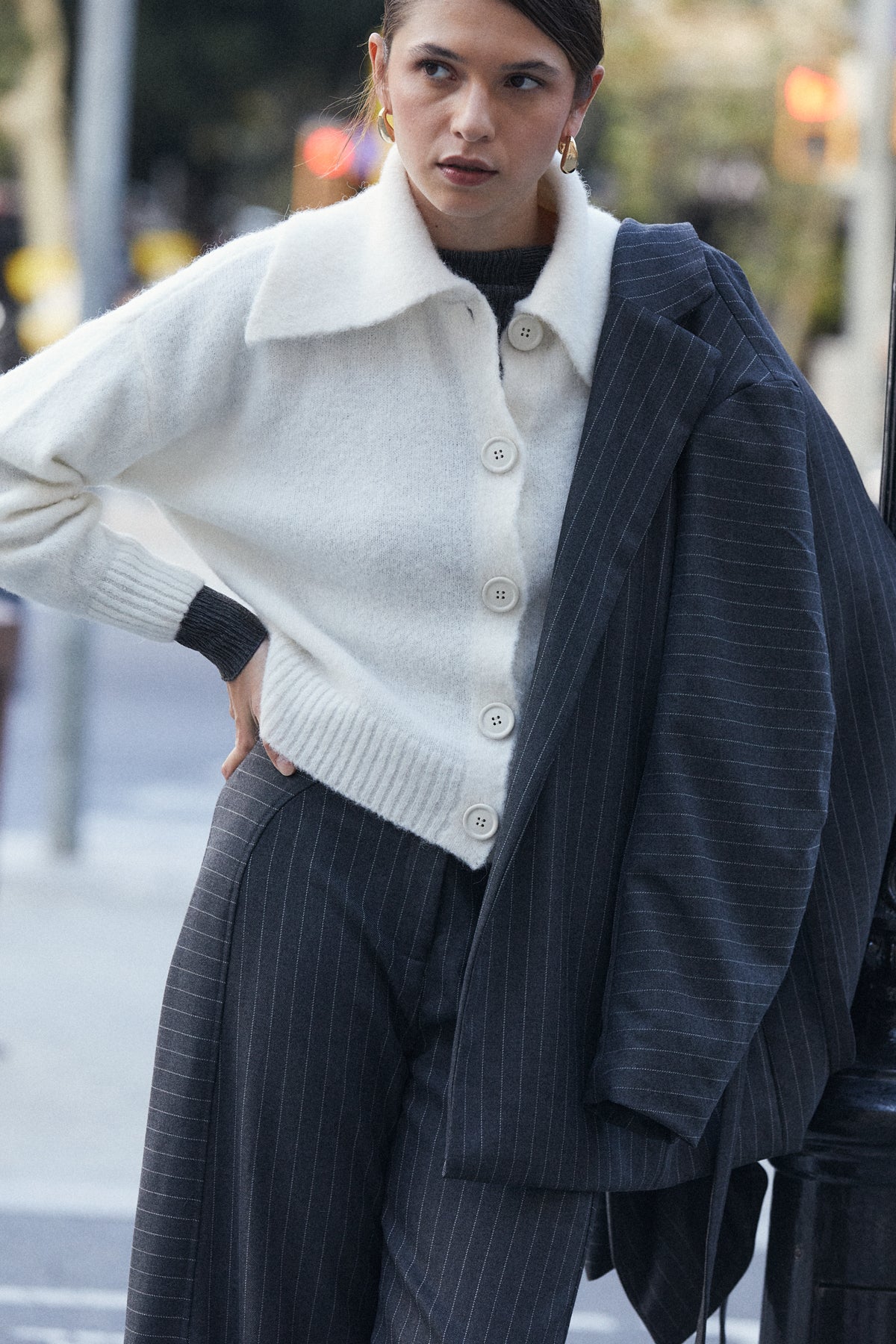 Aurora Cardigan, White