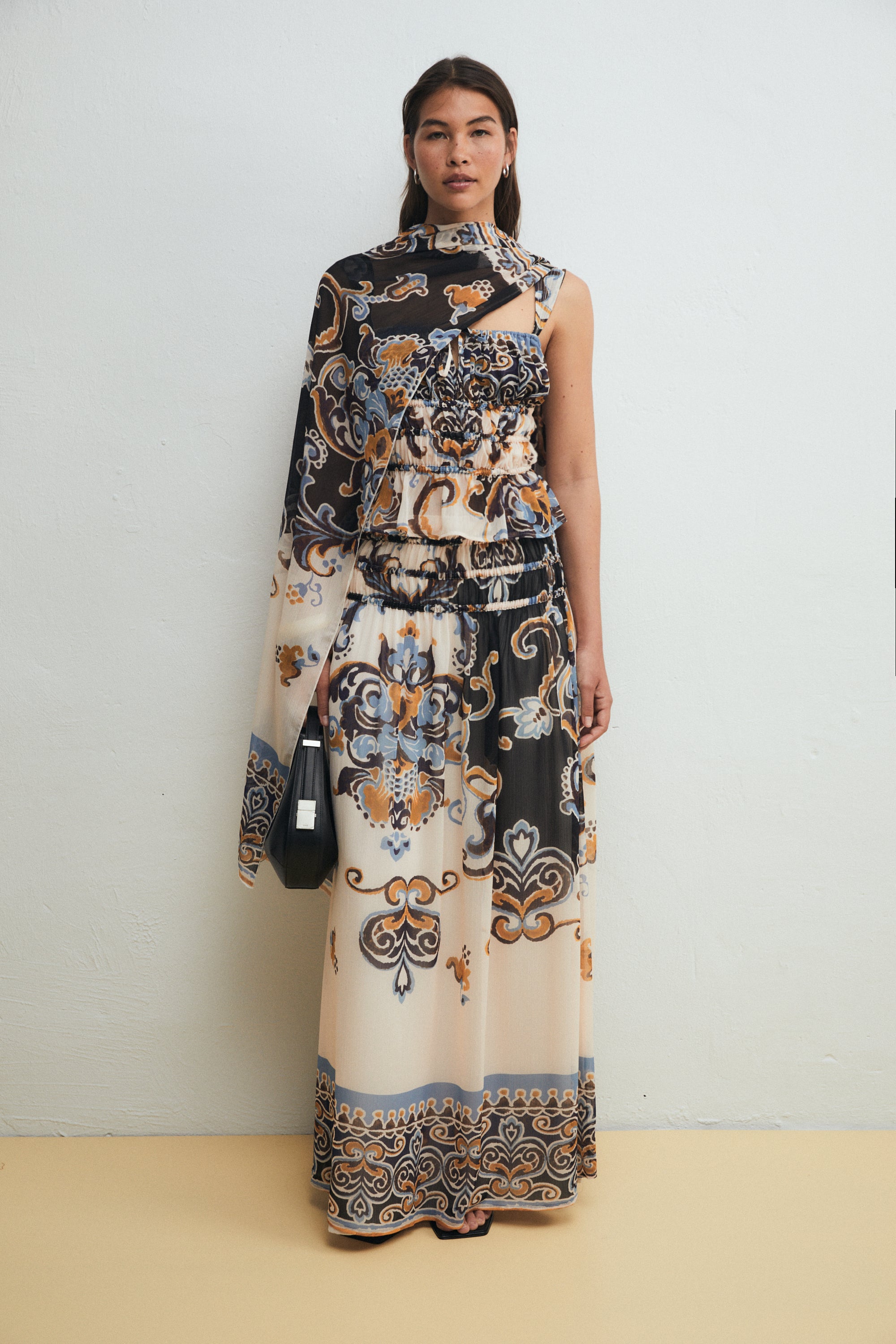 Vega Shawl, Resort Print