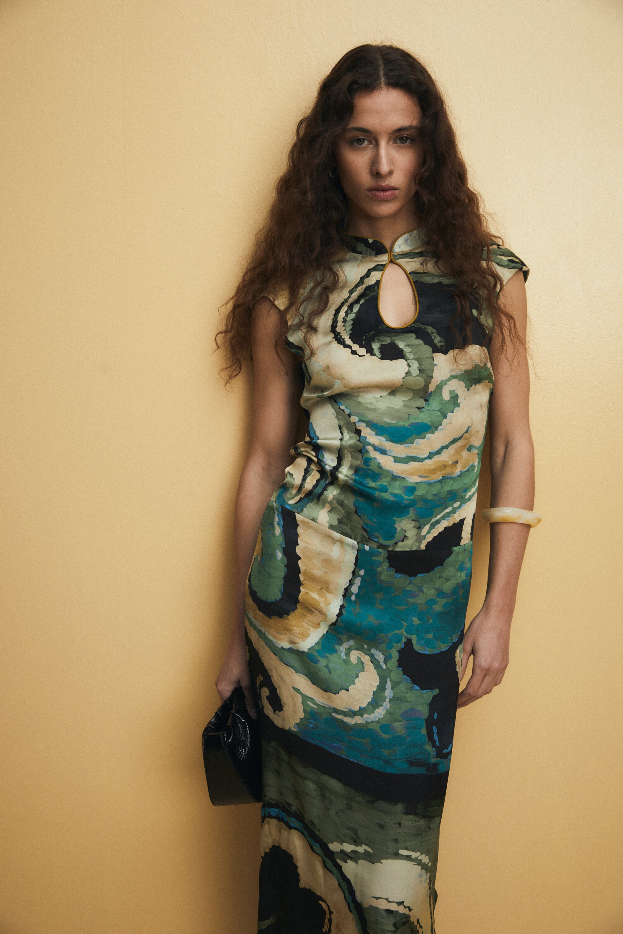 Akira Dress, Seawaves Print