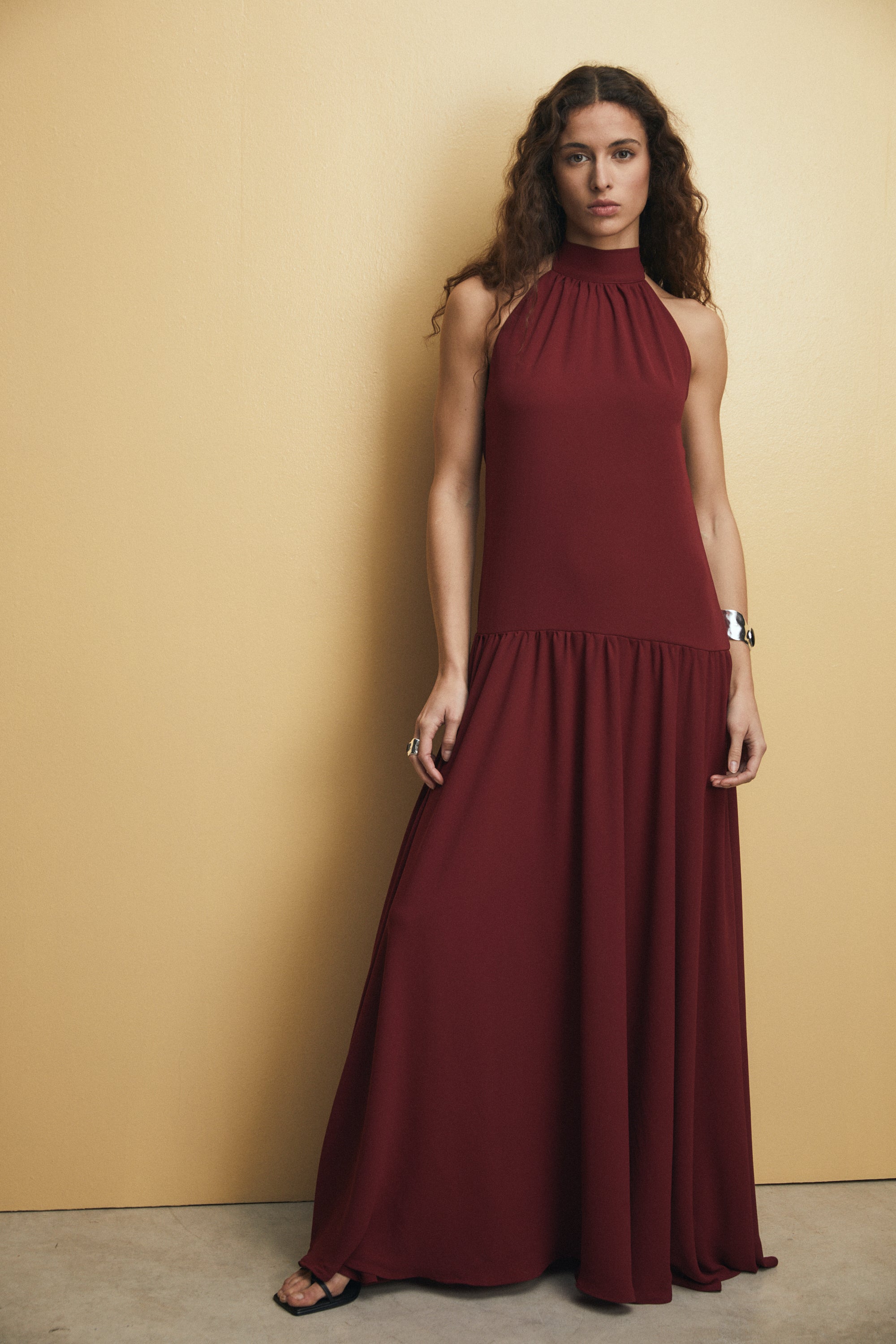 Ayla Dress, Burgundy
