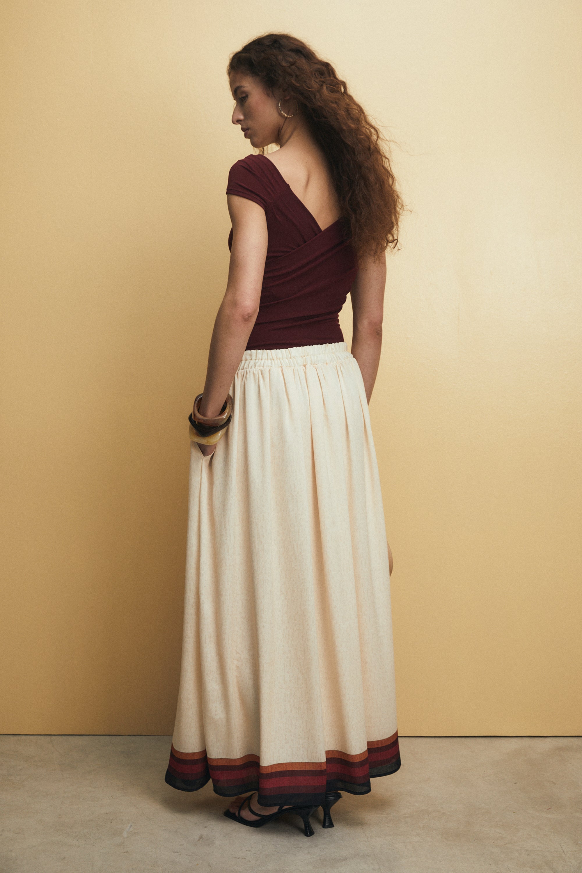 Jasmine Top, Burgundy