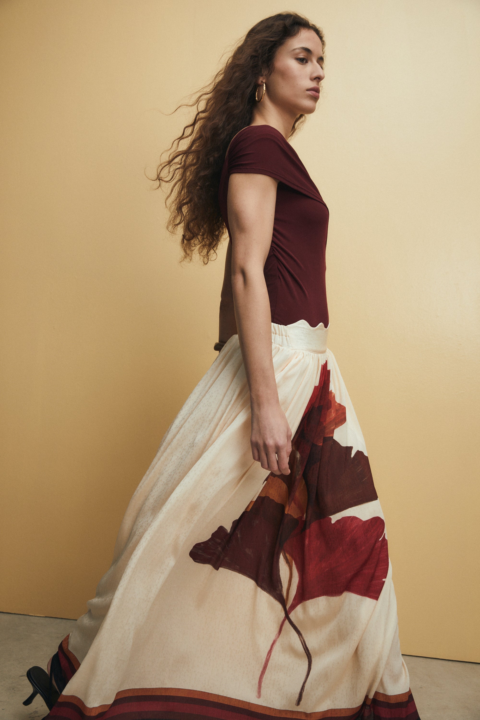 Jasmine Top, Burgundy