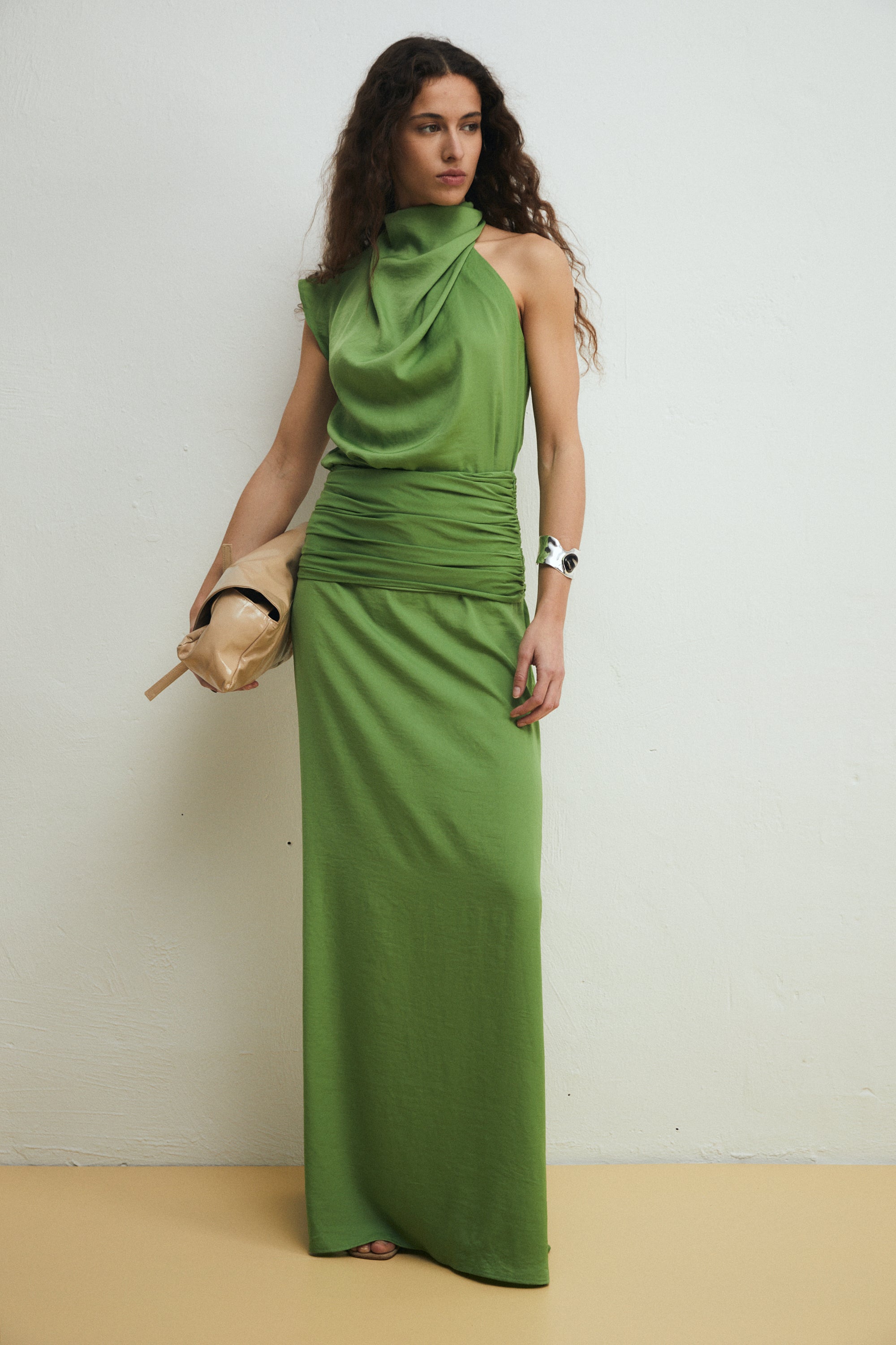 green dress set What Could Be Better Crop Top and Skirt Knit Set - Hunter Green, Medium | Hazel and Olive