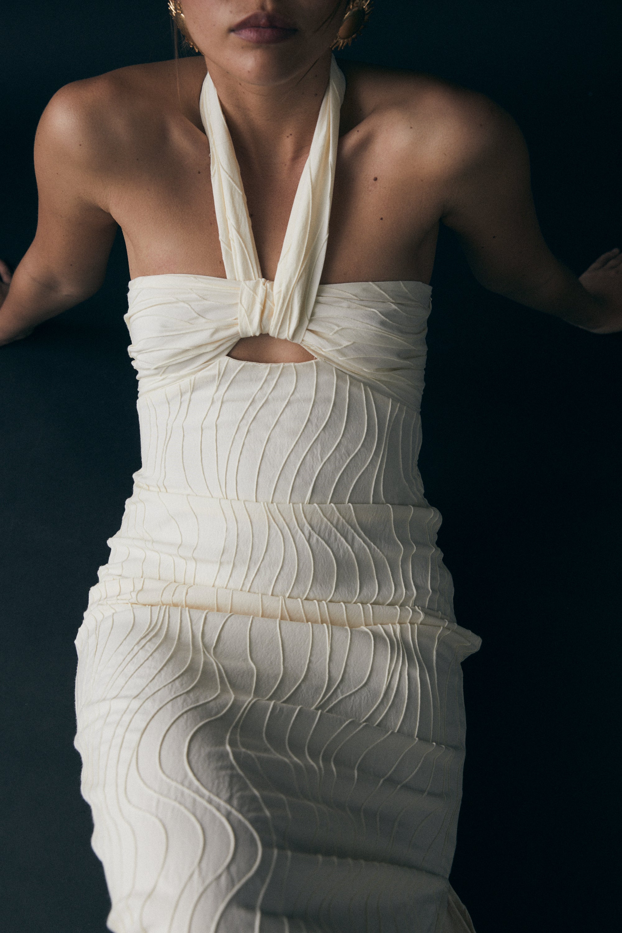 Astra Dress, White Texture