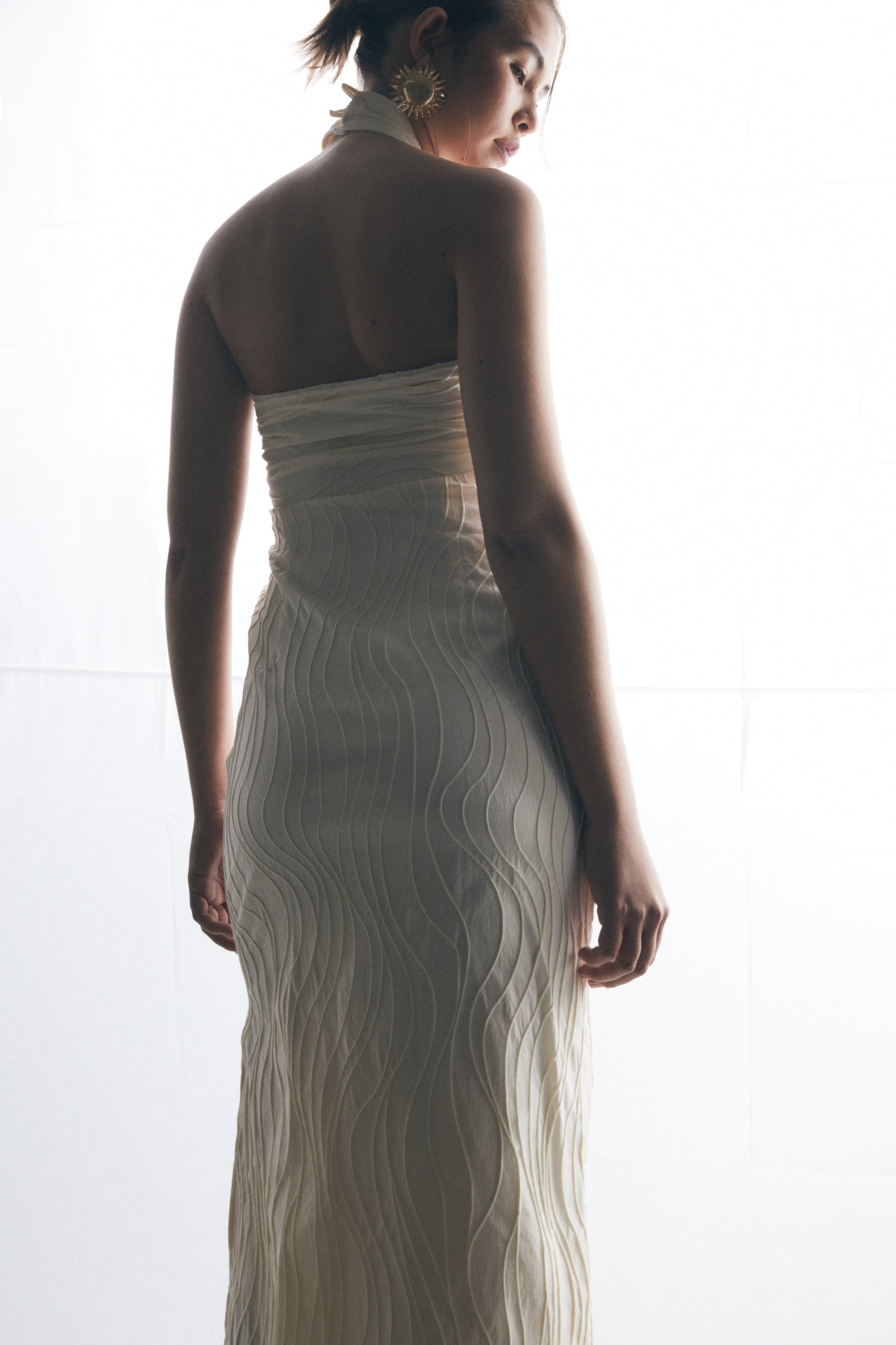 Astra Dress, White Texture