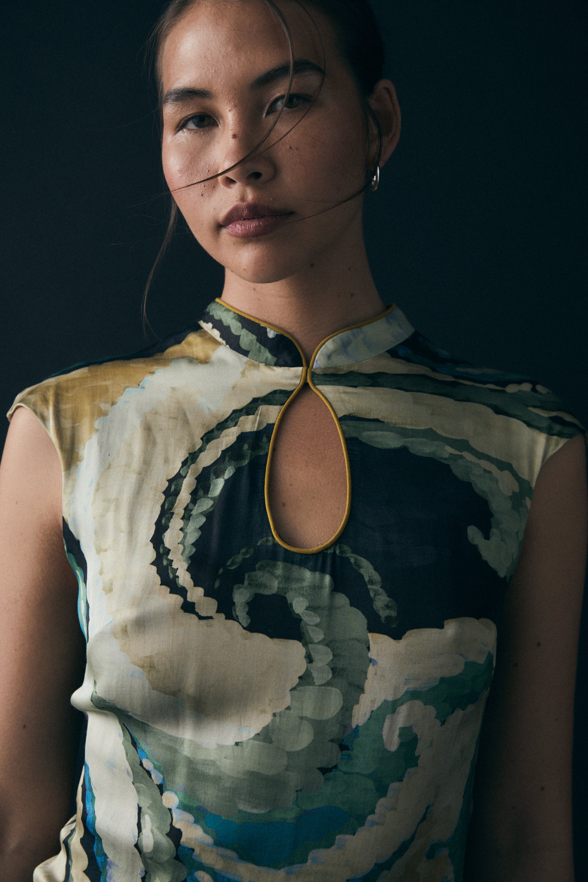 Akira Dress, Seawaves Print