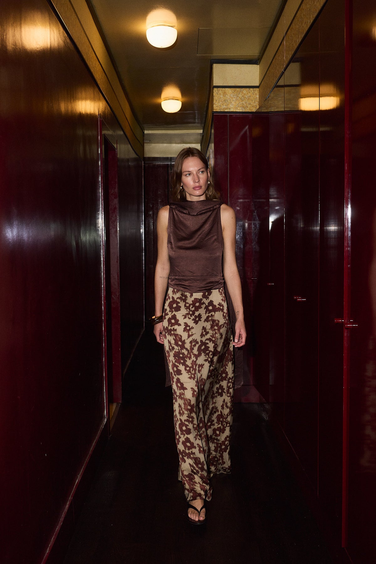 Delphine Dress, Ruby Print