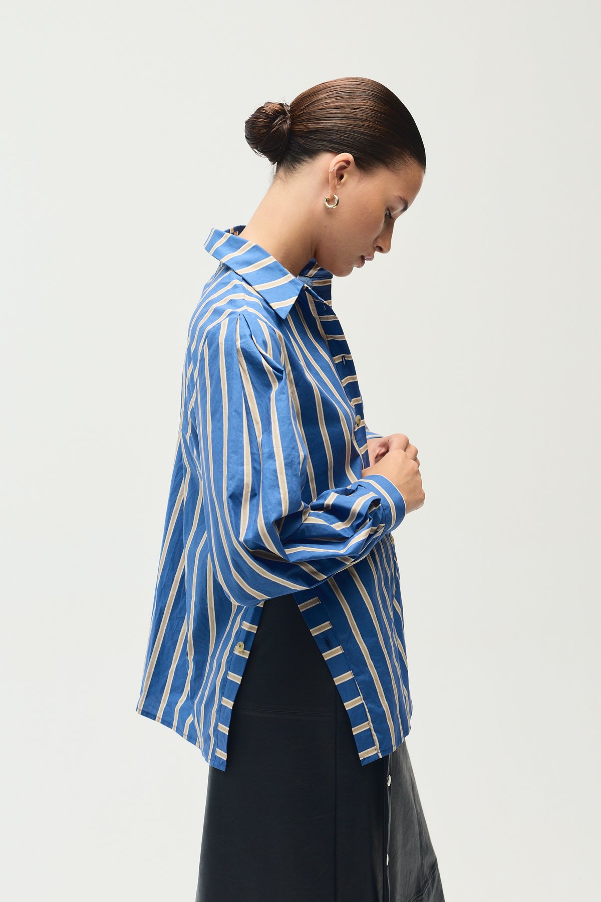 Solene Shirt, Blue Stripes