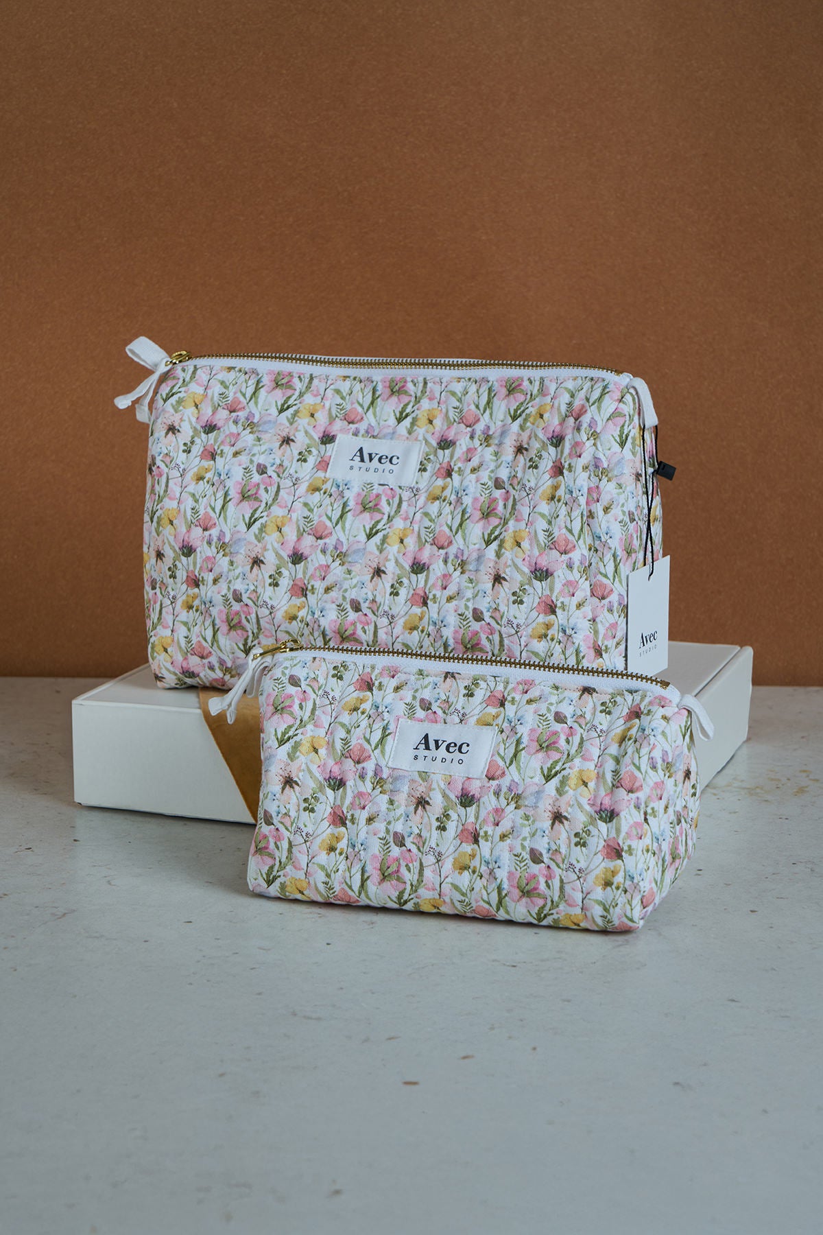 Large Beauty Bag, Spring Flowers