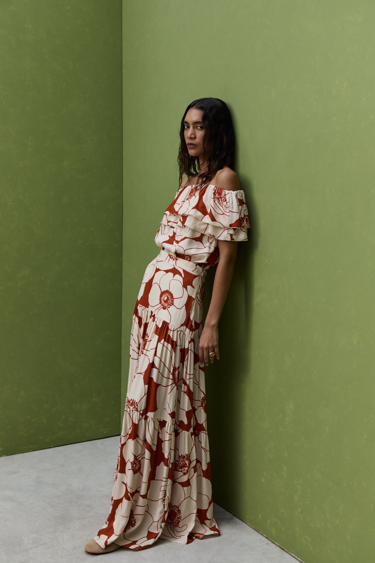 Bianca Skirt, Maxi Flower
