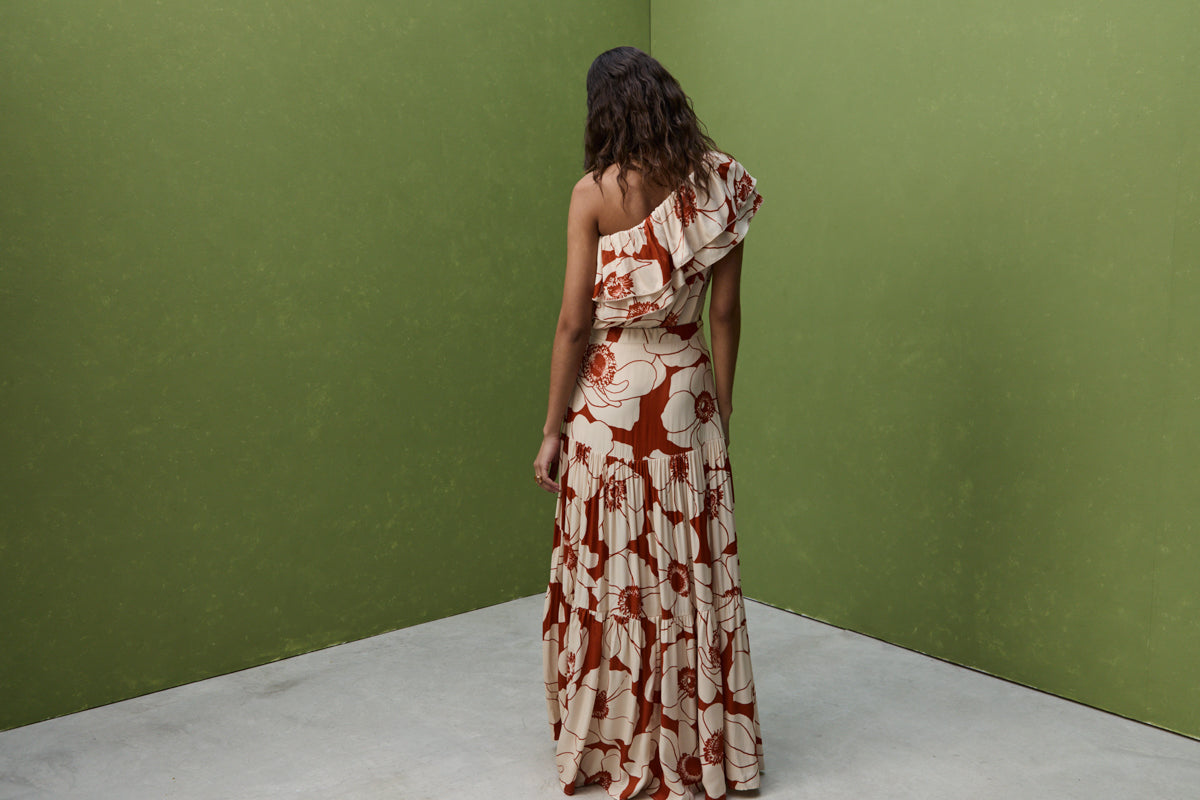 Bianca Skirt, Maxi Flower