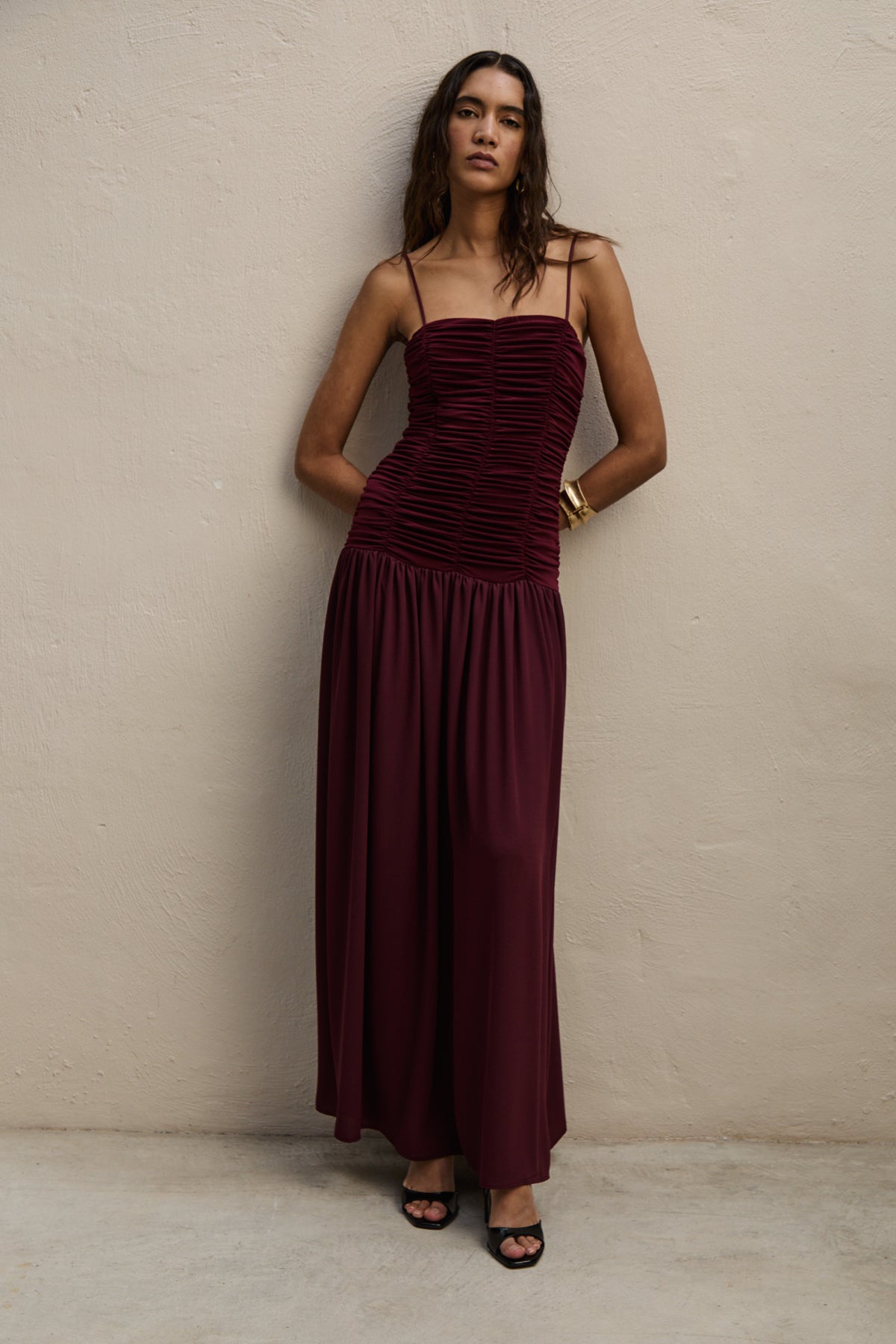 Ari Dress, Plum Georgette