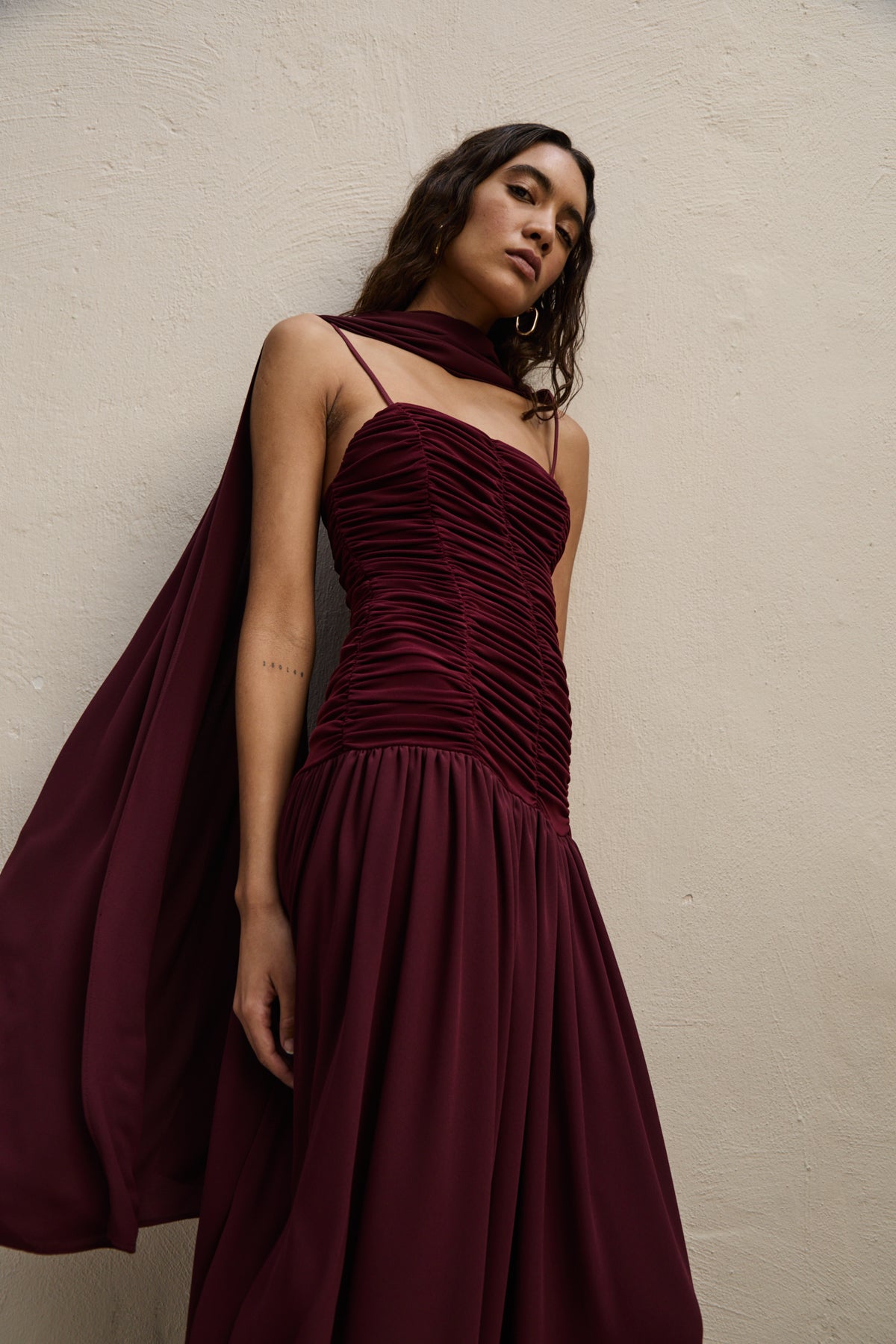 Ari Dress, Plum Georgette