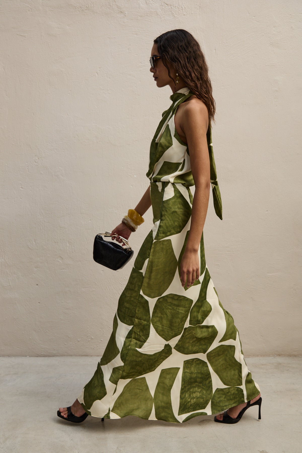 Capri Skirt, Green Brush