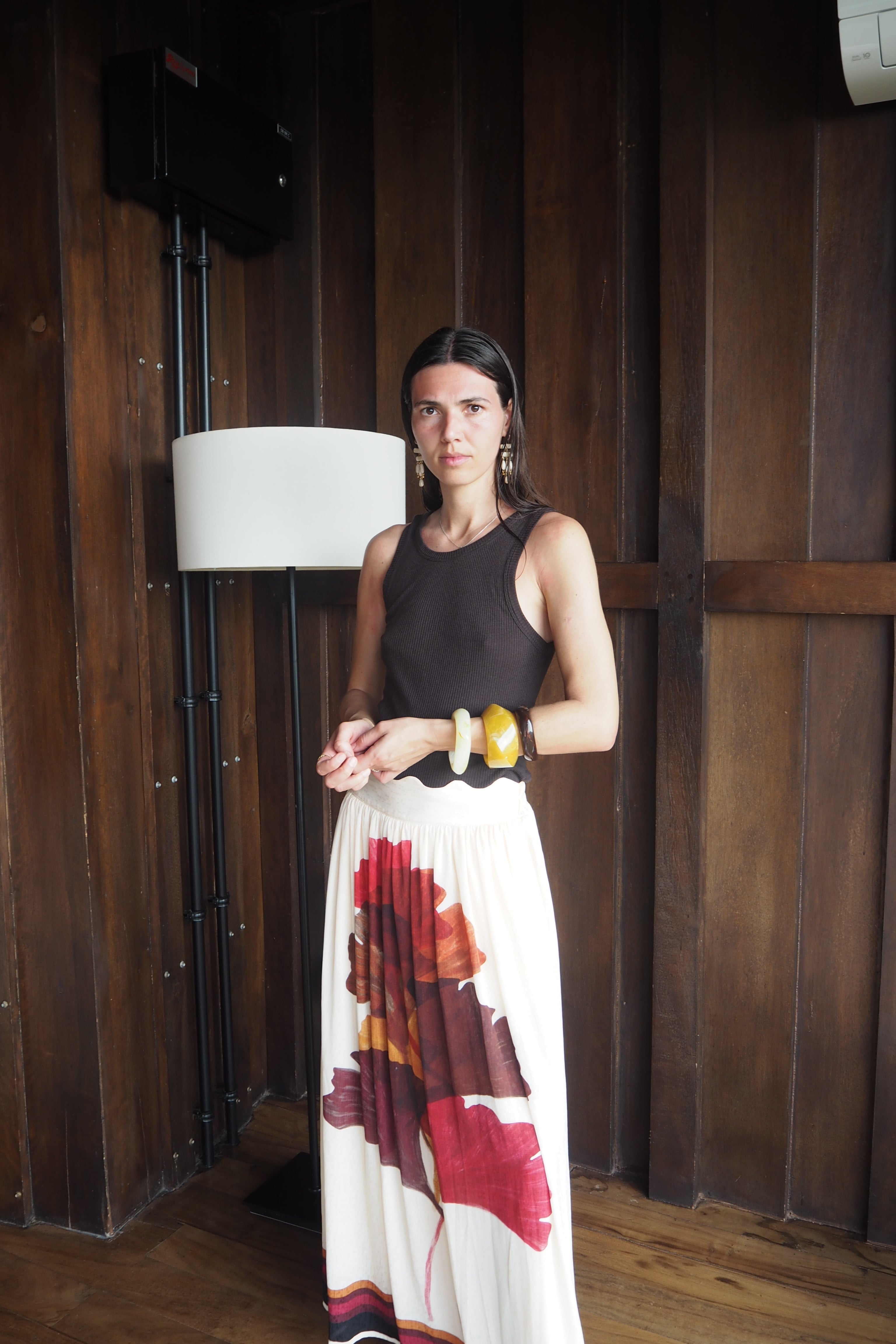 Ula Skirt, Bouquet Print