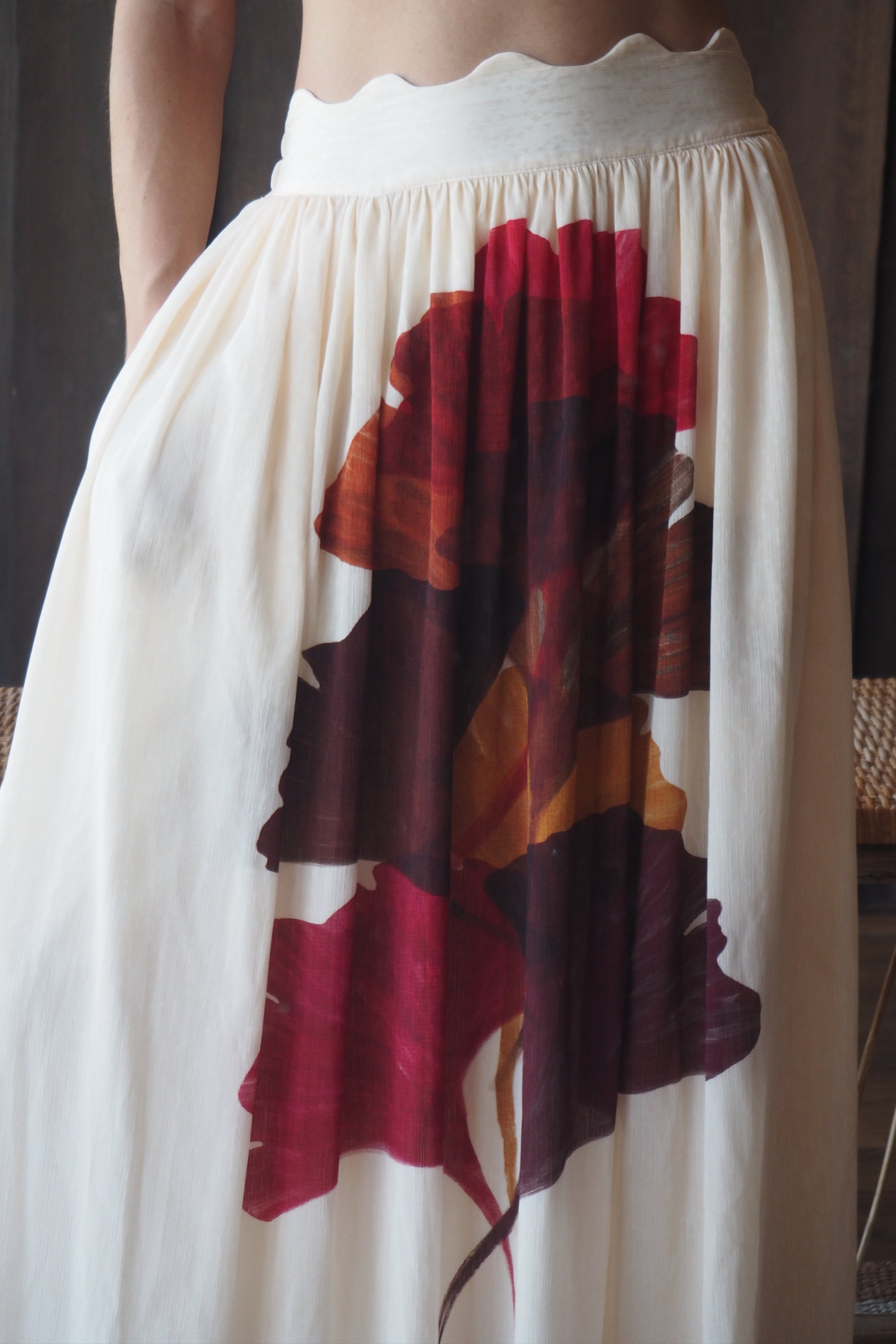 Ula Skirt, Bouquet Print