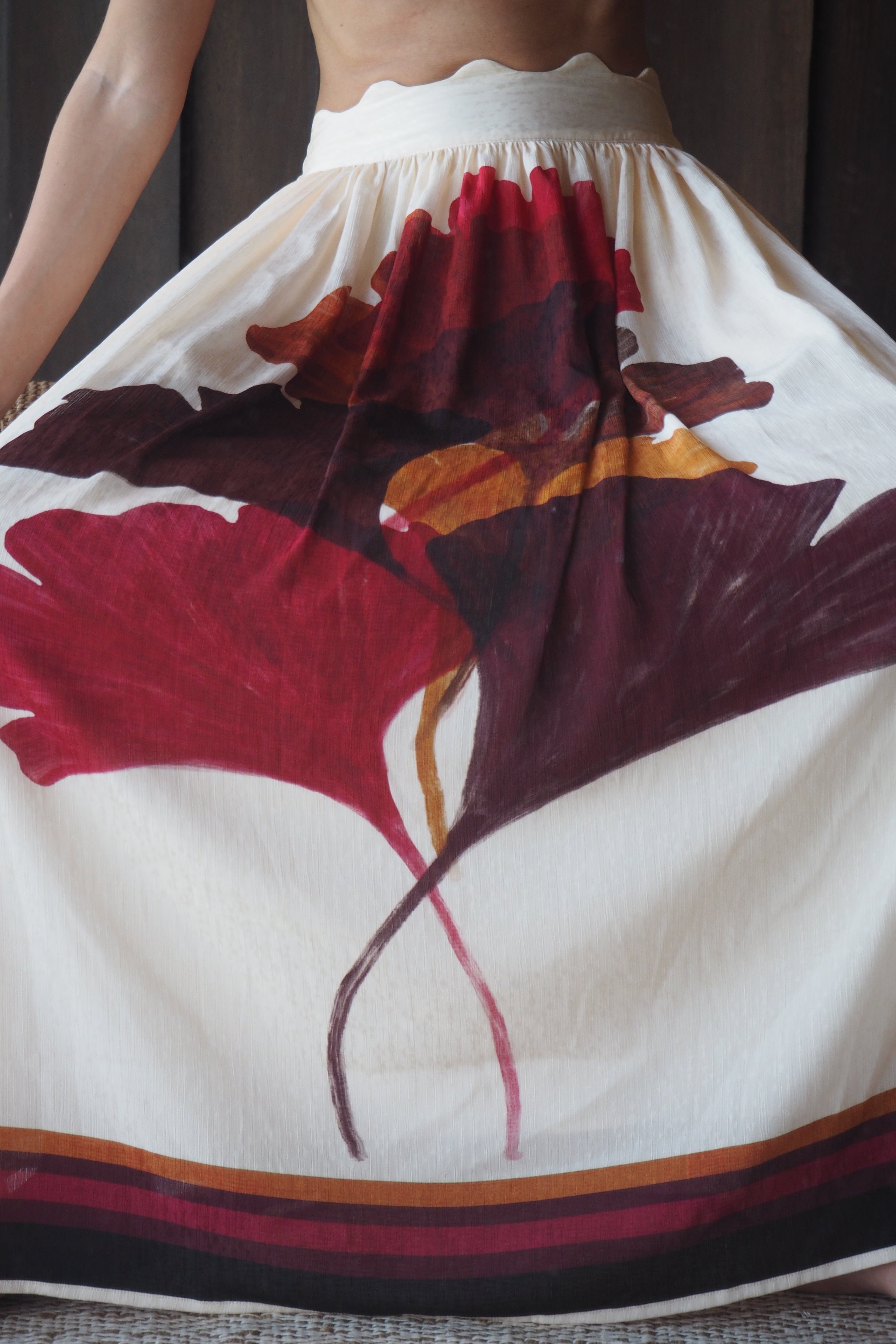 Ula Skirt, Bouquet Print