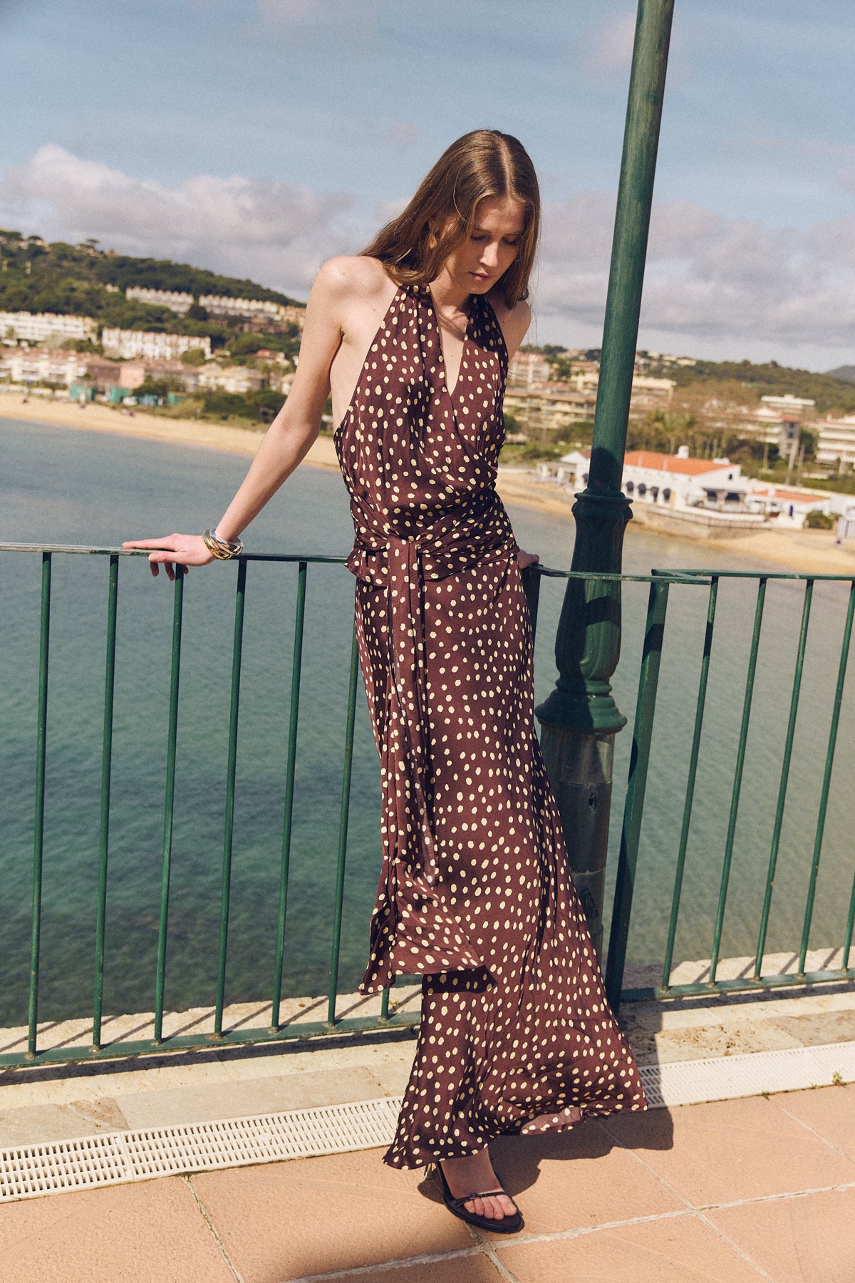 Top felino, Plum Dot Print