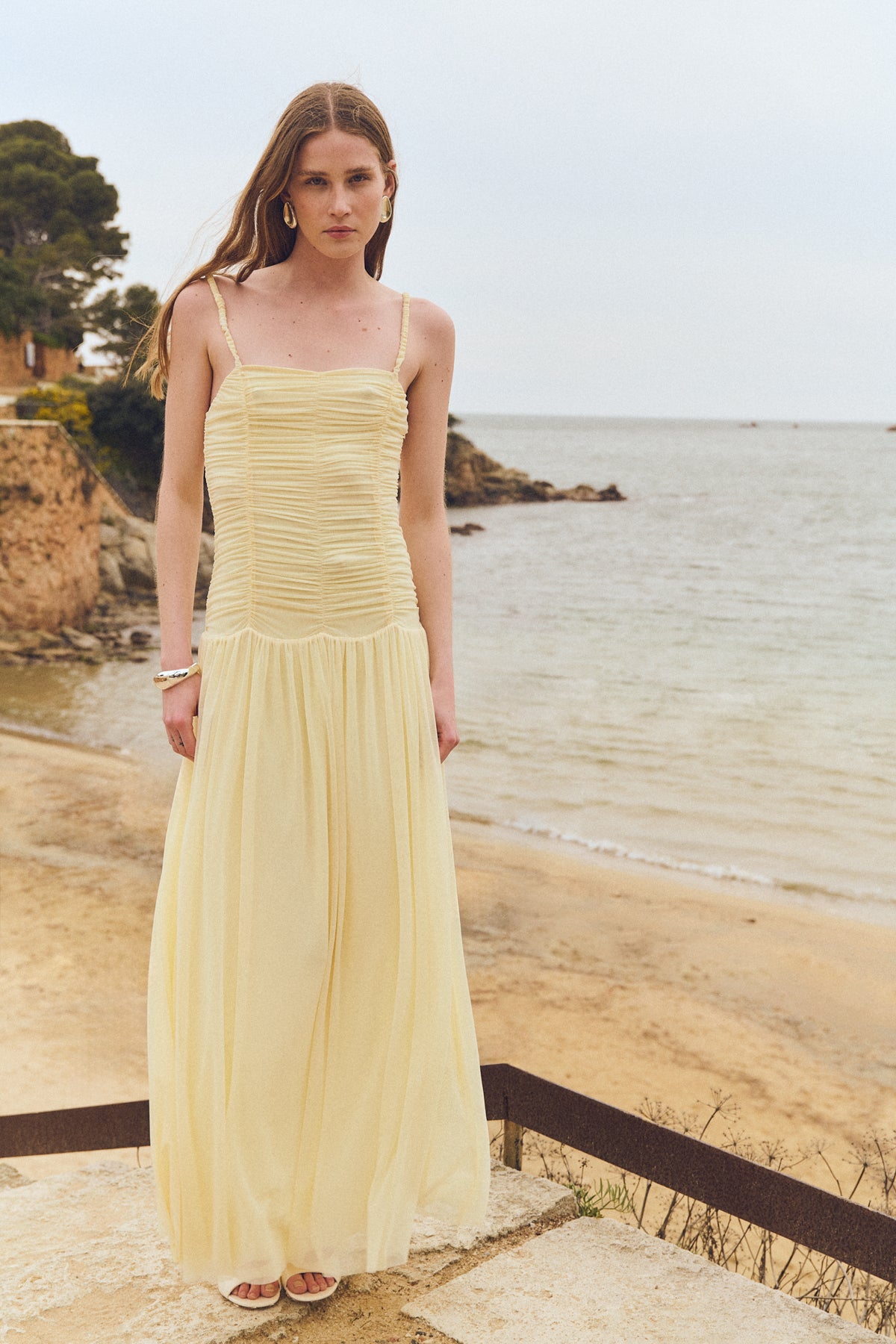 Vestido Ari, Pale Banana Knit