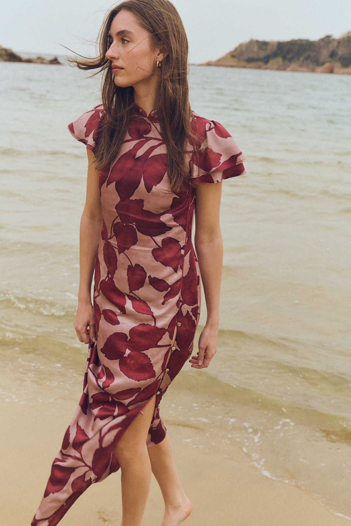 Pekin Dress, Silk Flower Print