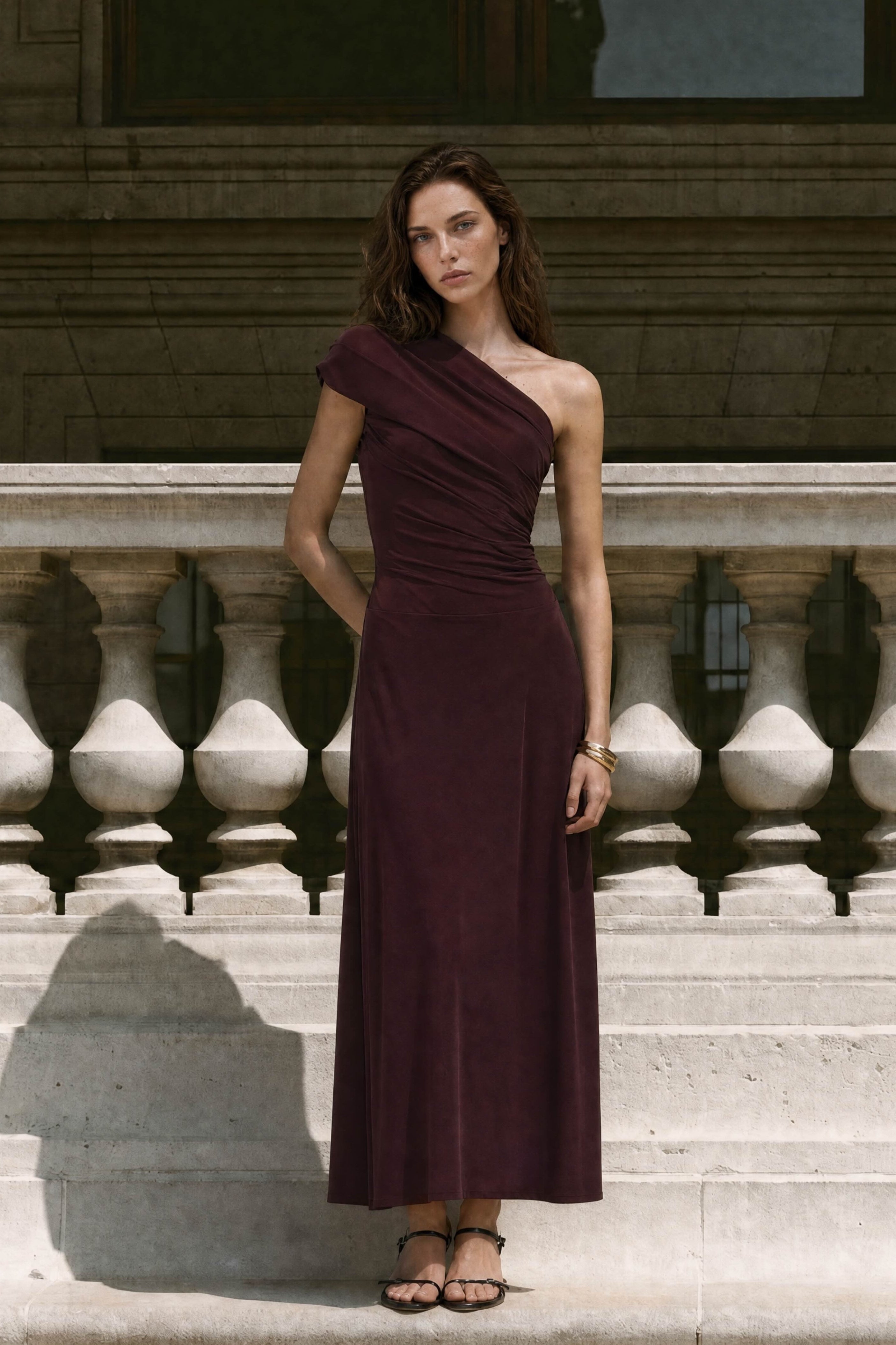 Agy Dress, Burgundy