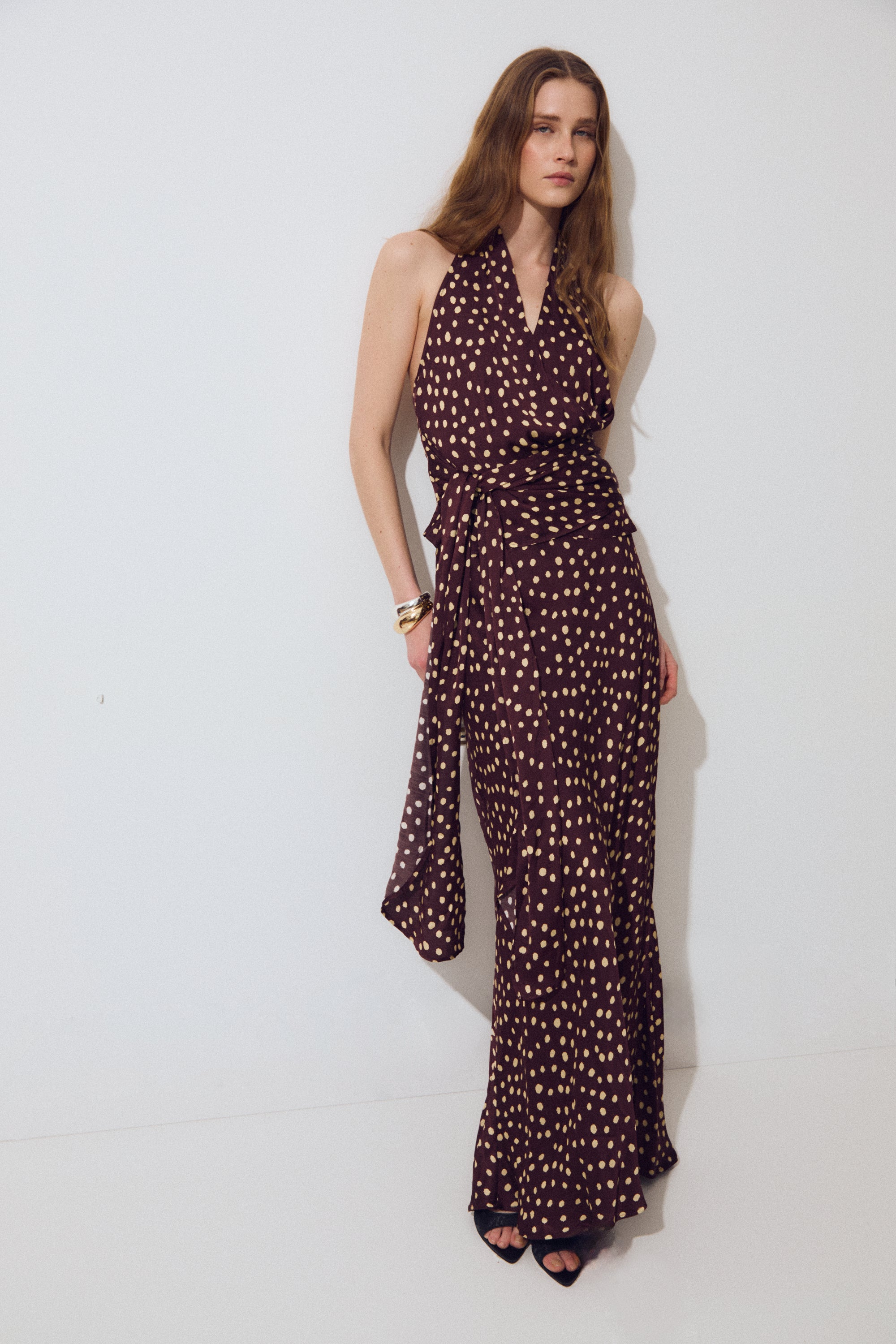 Nova Skirt, Plum Dot Print