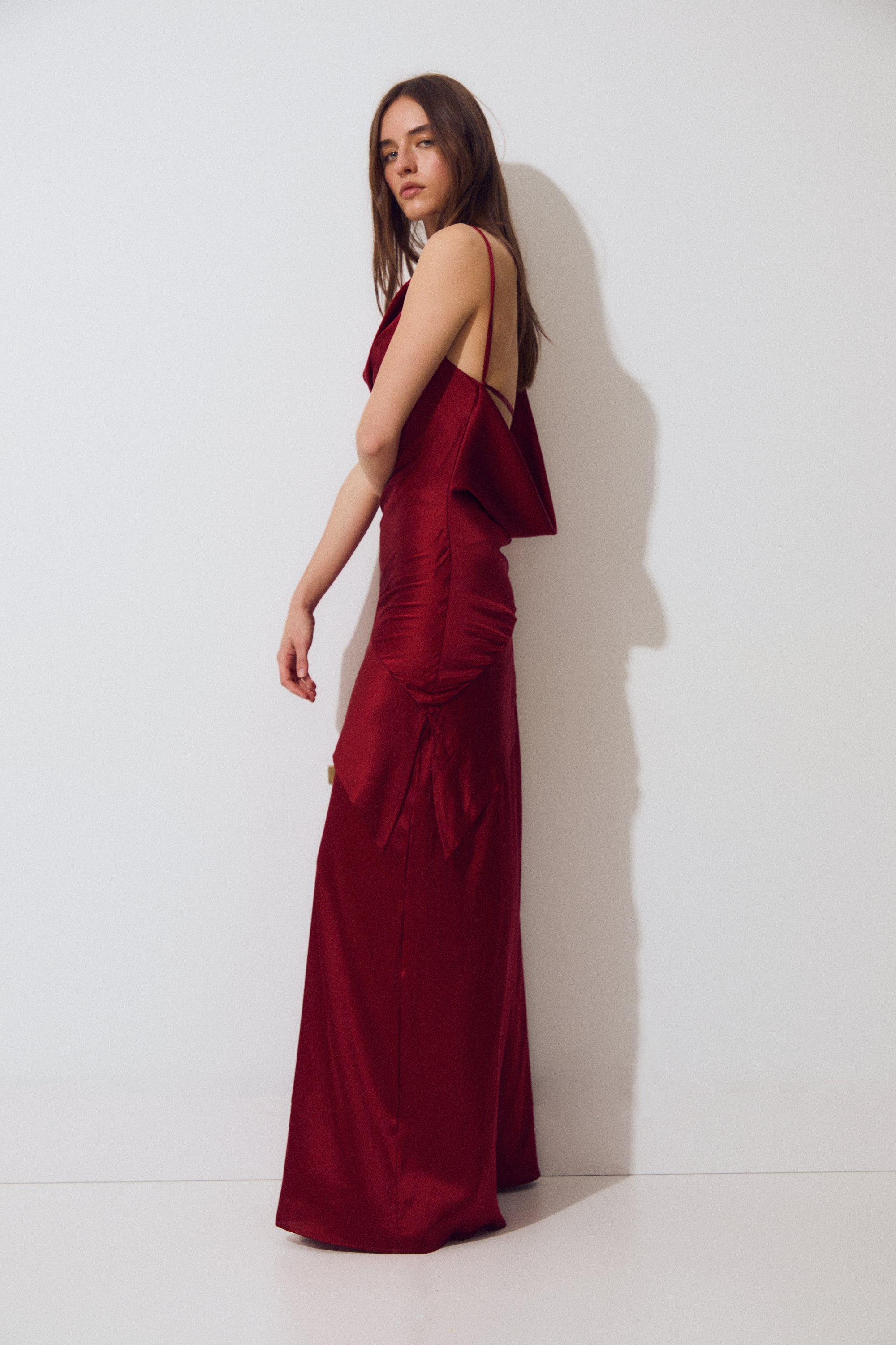 Muse Dress, Red Silk