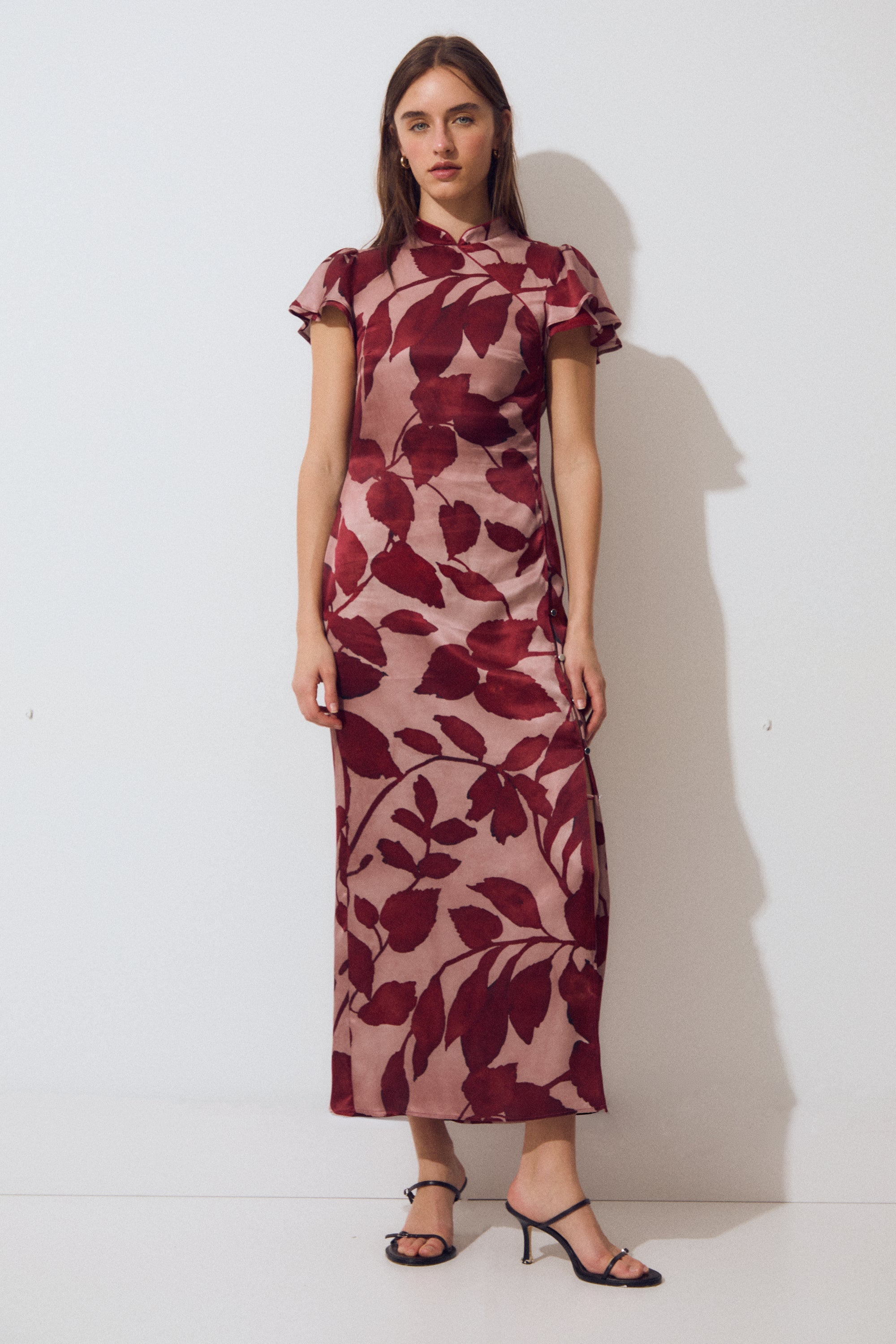 Pekin Dress, Silk Flower Print