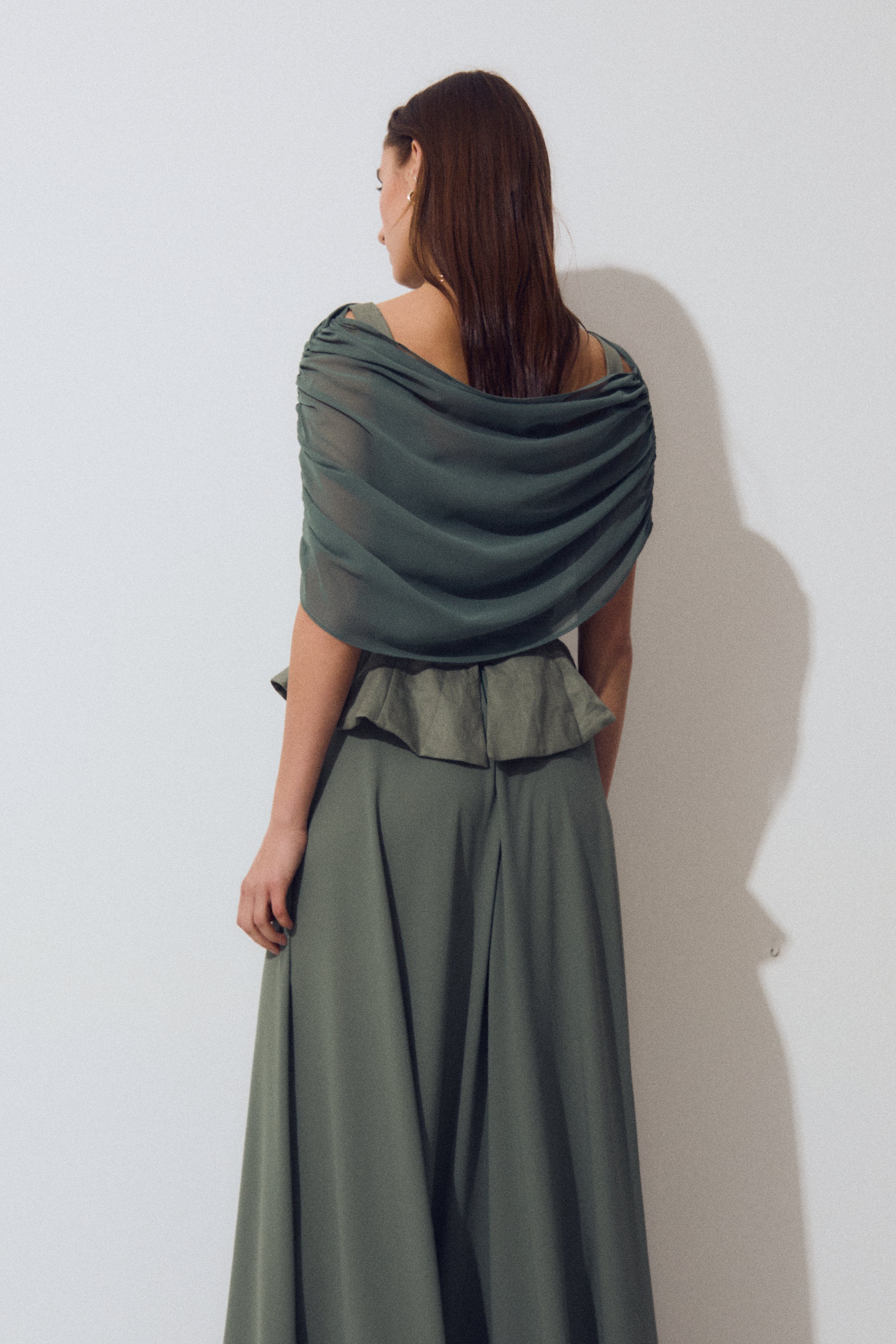 Aura Shawl, Sage Green