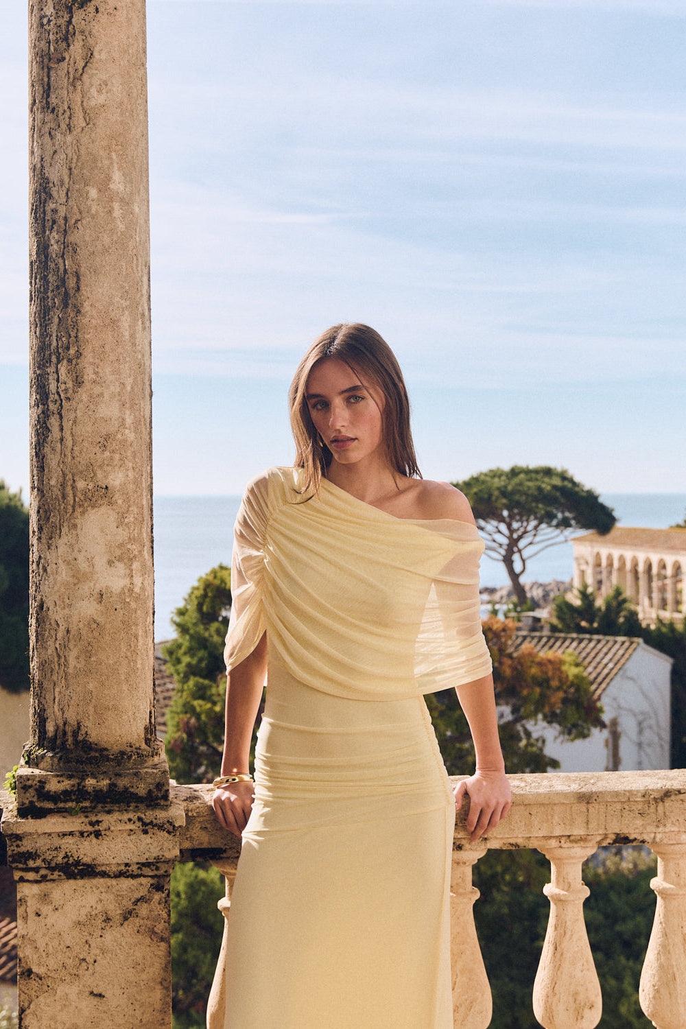 Aura Shawl, Pale Banana