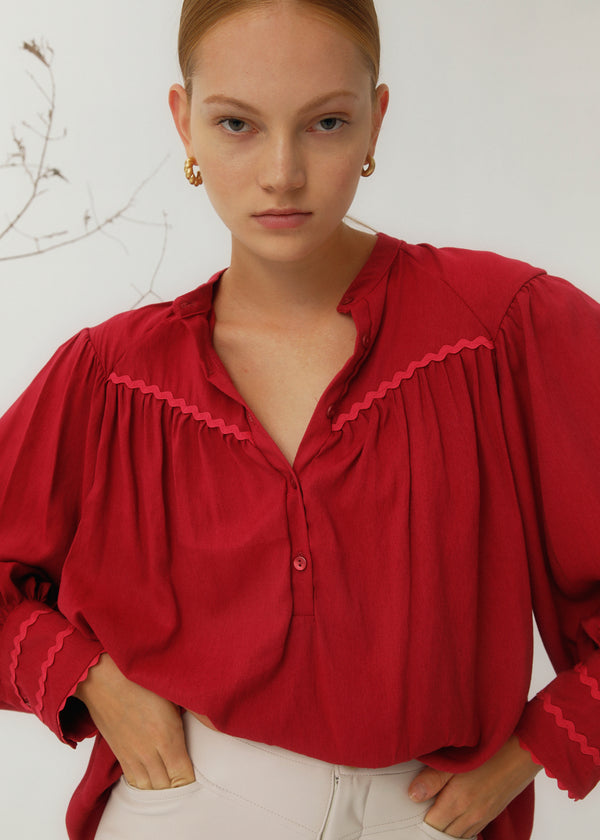 Isabela Blouse, Cherry