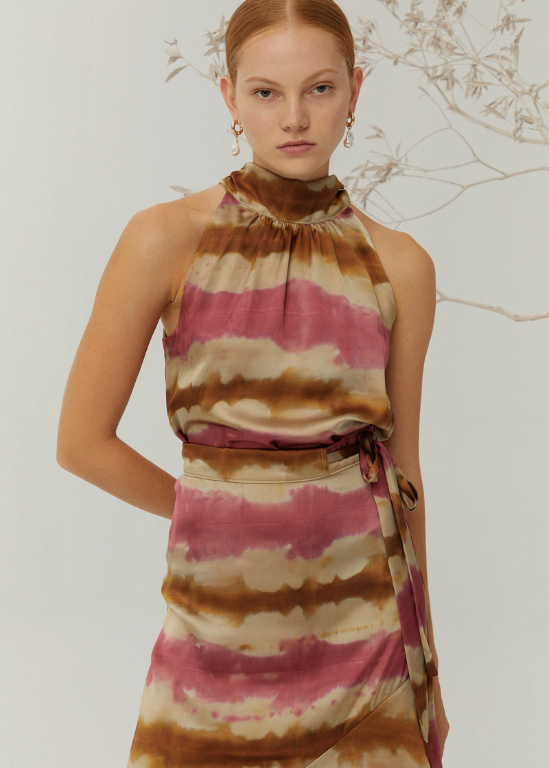 Pia Skirt, Stripes Print