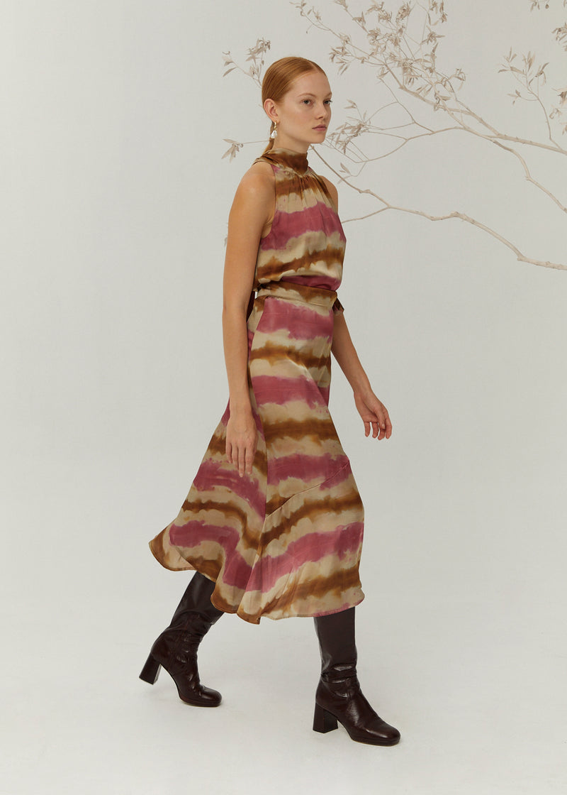 Pia Skirt, Stripes Print
