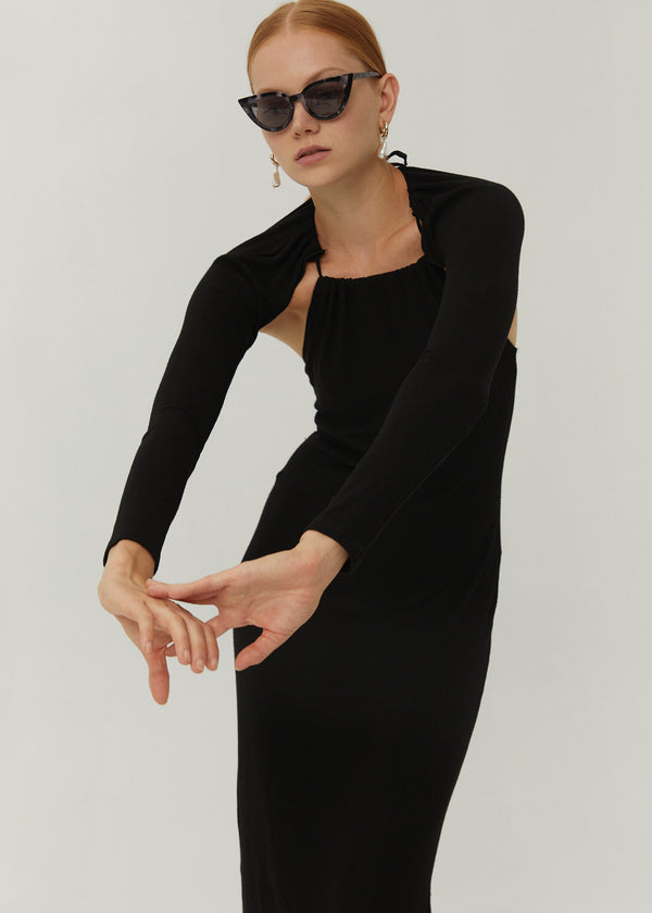 Gisele Dress, Black Rib