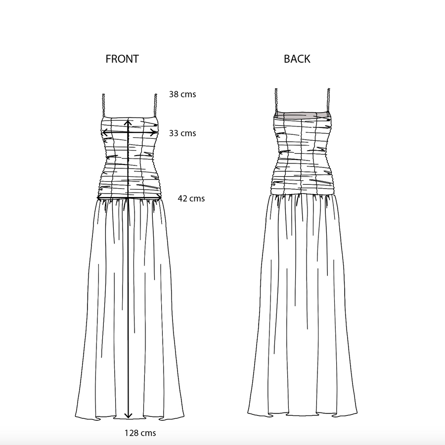 Size guide Ari Dress, Choco