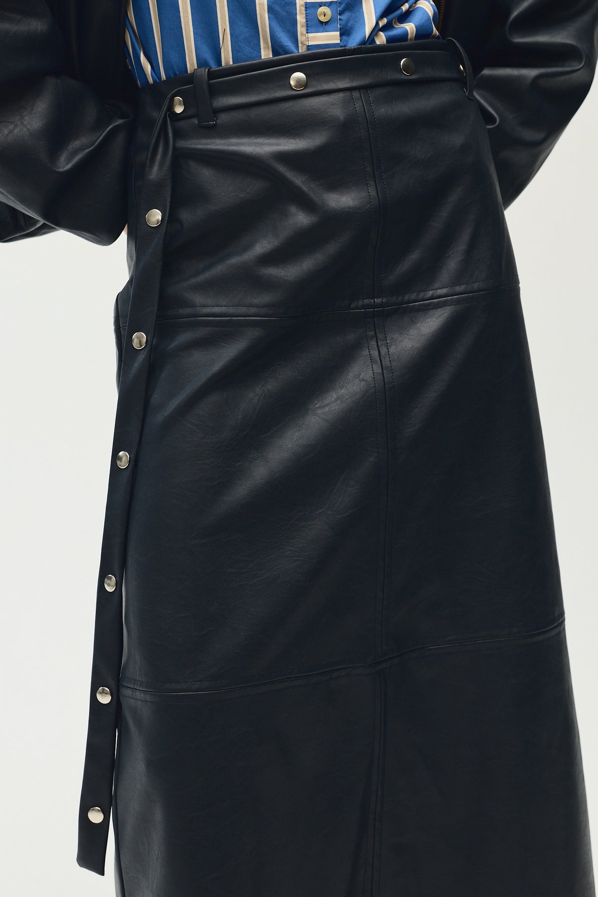 Sabine Skirt, Navy Leather